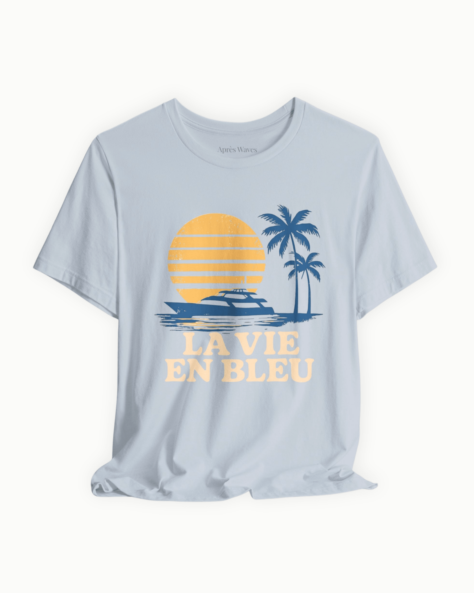 Life in Blue Light Blue S graphic t-shirt - Après Waves