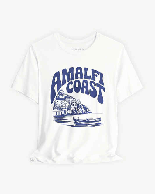 Amalfi Coasting White S graphic t-shirt - Après Waves