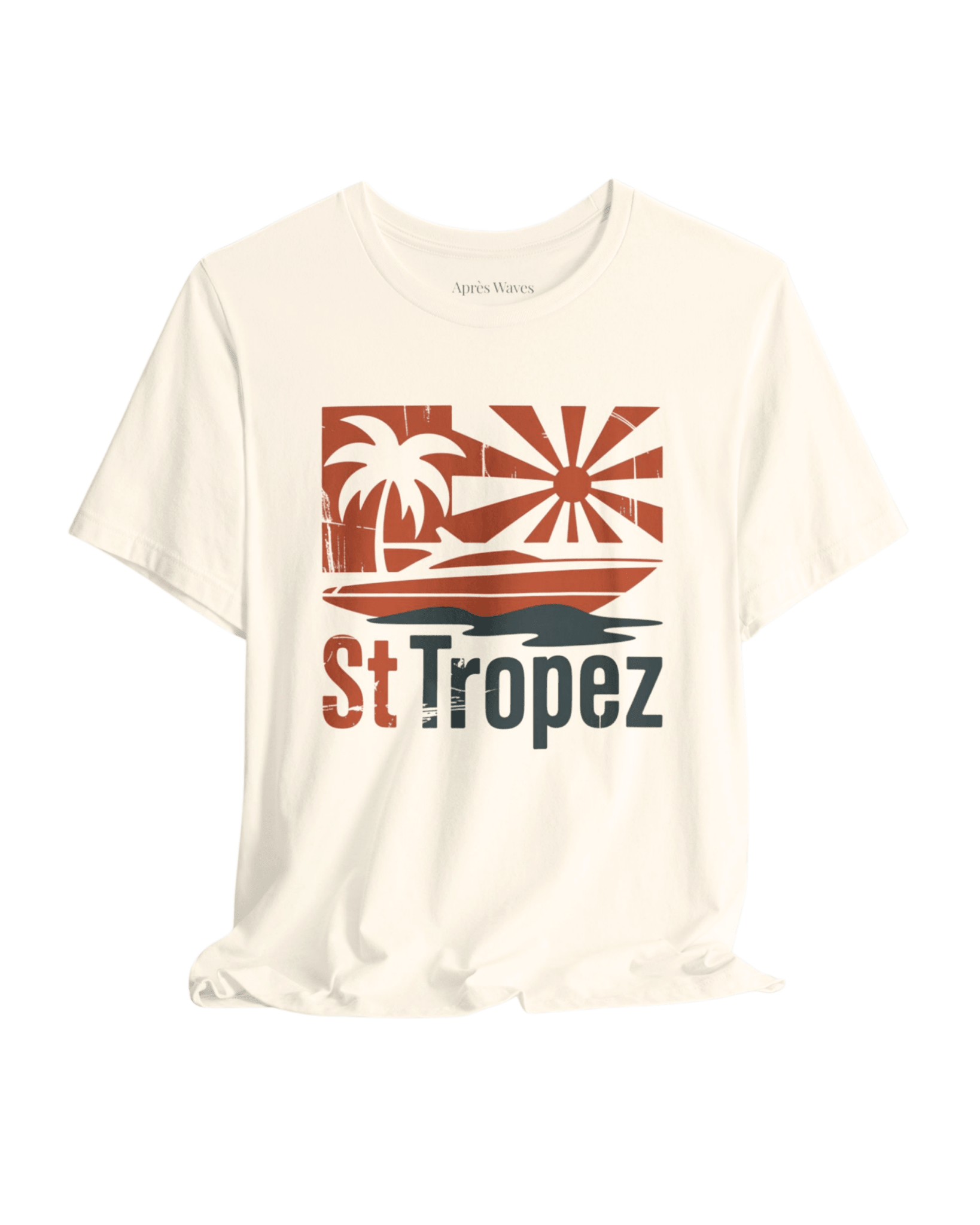 St Tropez Ecru S graphic t-shirt - Après Waves