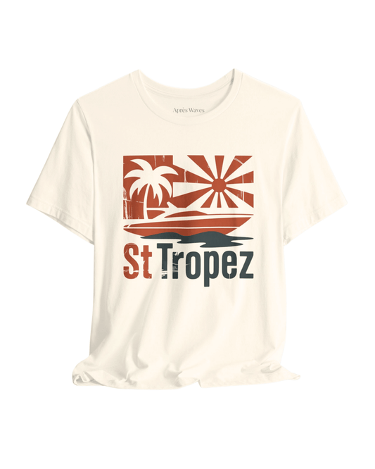 St Tropez Ecru S graphic t-shirt - Après Waves