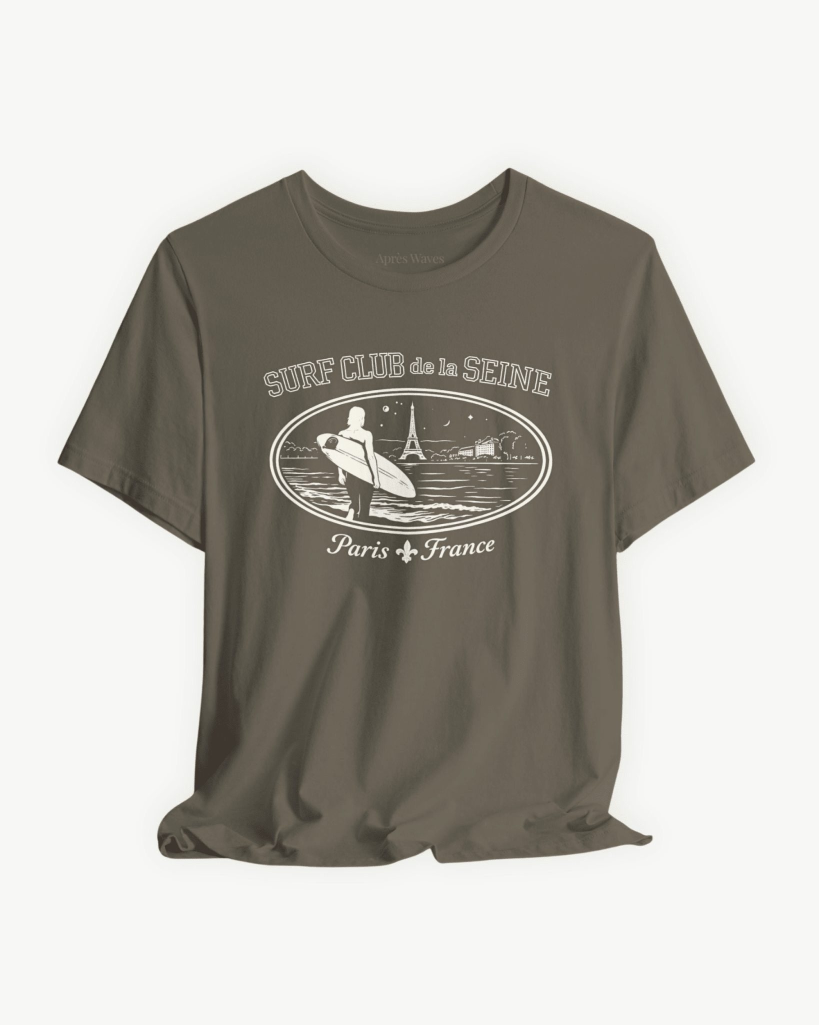 Paris Surf Club Army S graphic t-shirt - Après Waves