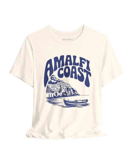 Amalfi Coasting Ecru S graphic t-shirt - Après Waves