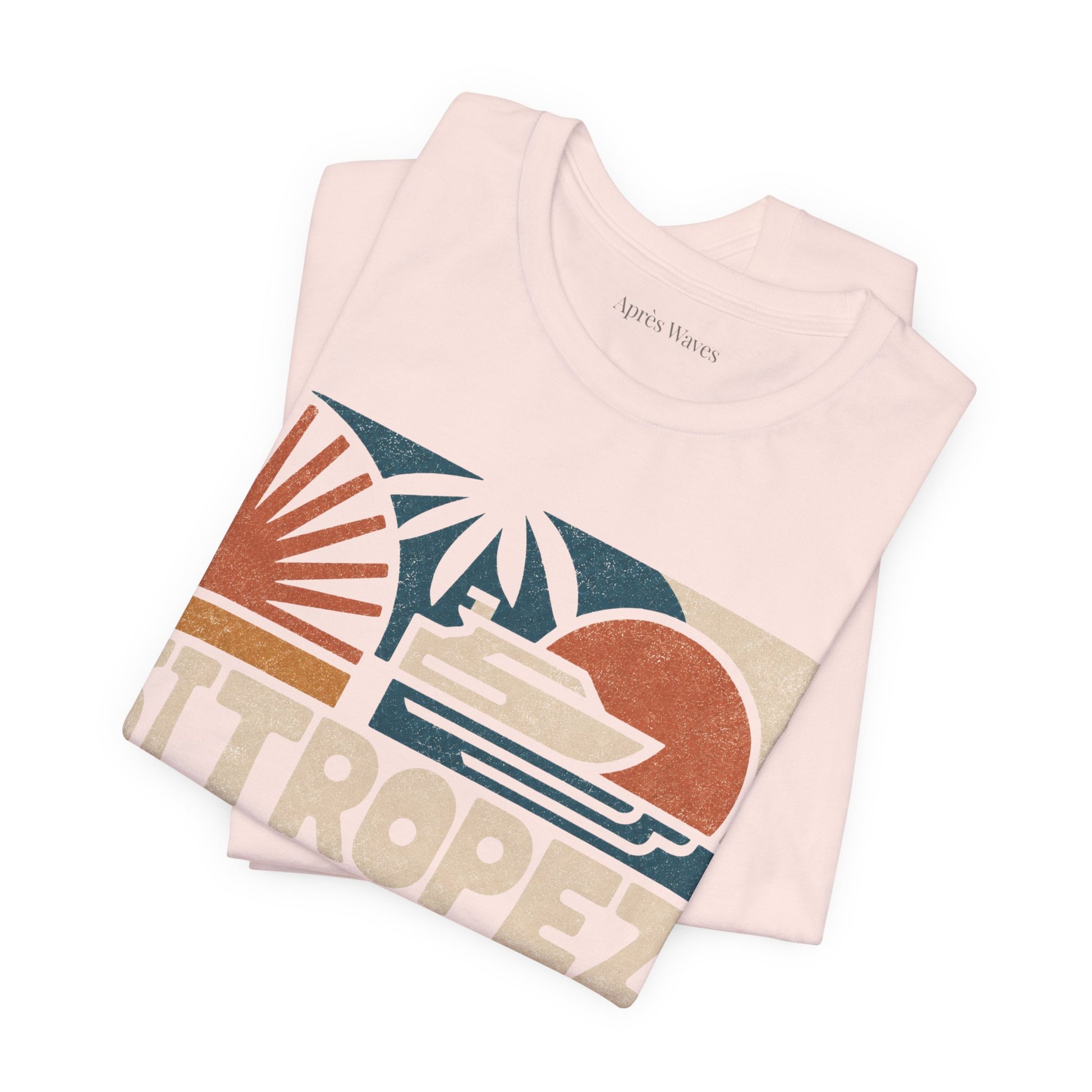 80s Tropez Soft Pink S graphic t-shirt - Après Waves