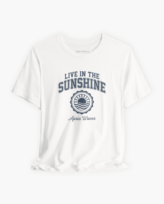 Sunrise White S graphic t-shirt - Après Waves