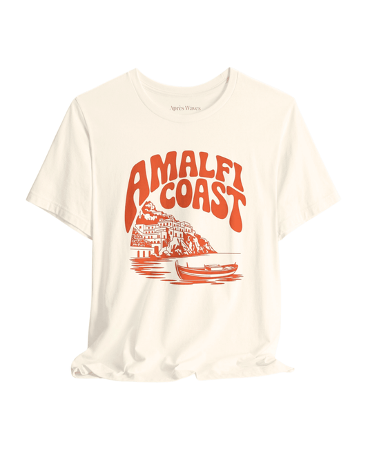 Amalfi Coasting Ecru S graphic t-shirt - Après Waves