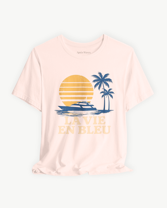 Life in Blue Soft Pink M graphic t-shirt - Après Waves