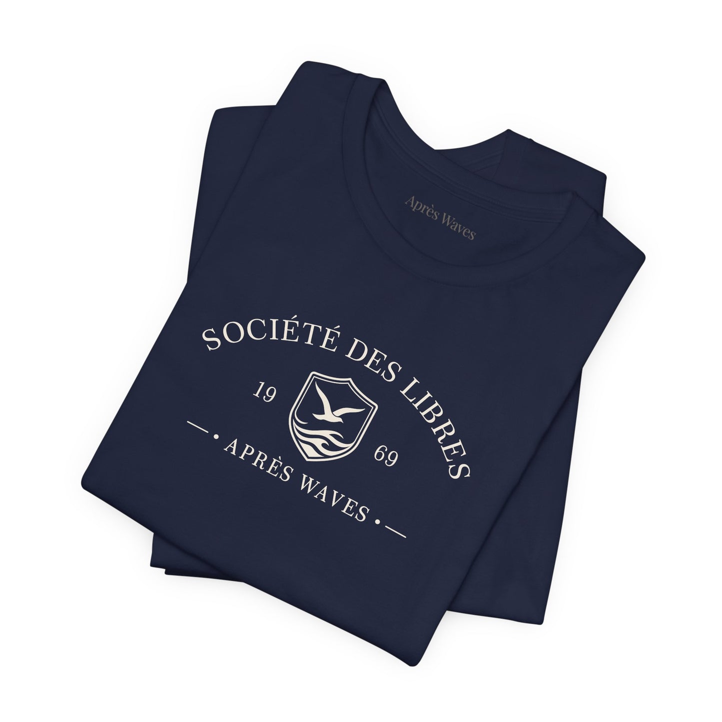 Société des Libres Navy S graphic t-shirt - Après Waves