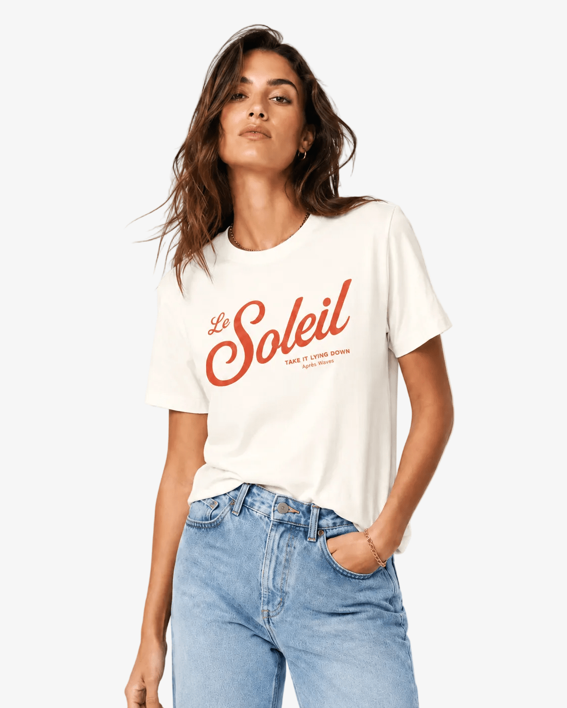 Le Soleil Ecru S graphic t-shirt - Après Waves
