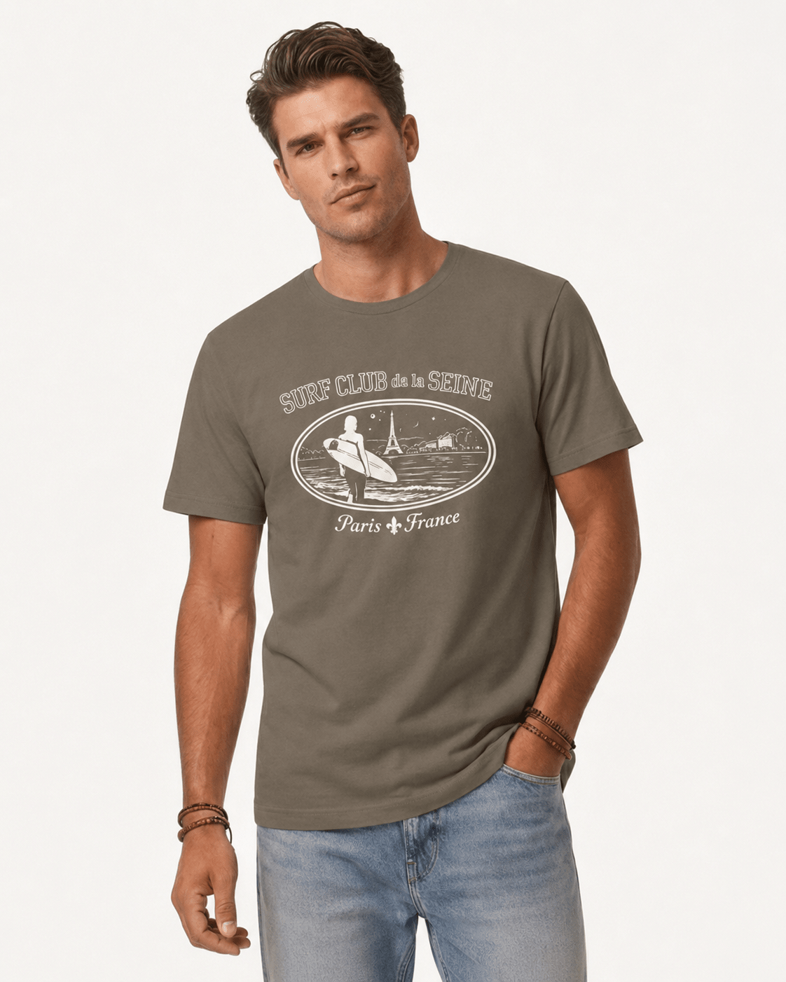 Paris Surf Club Army S graphic t-shirt - Après Waves