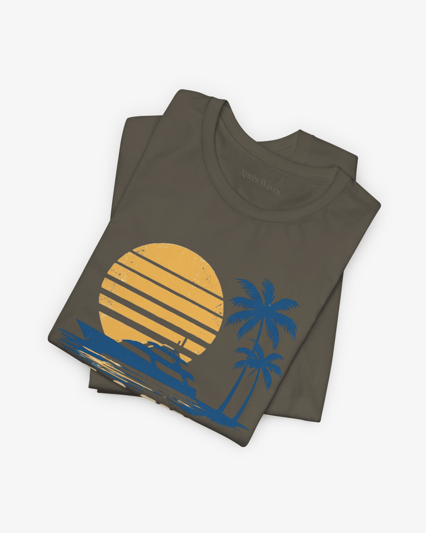 Life in Blue Army folded graphic tee - Après Waves