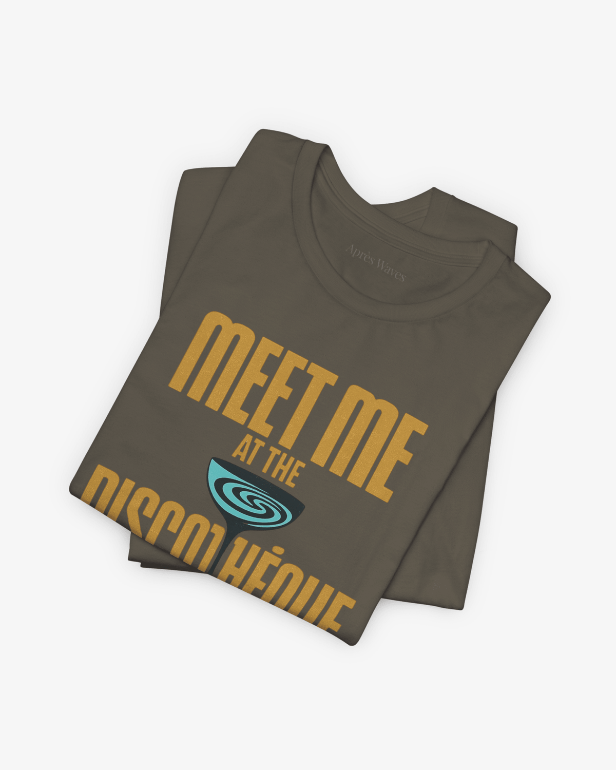 Disco Meet Army folded graphic tee - Après Waves