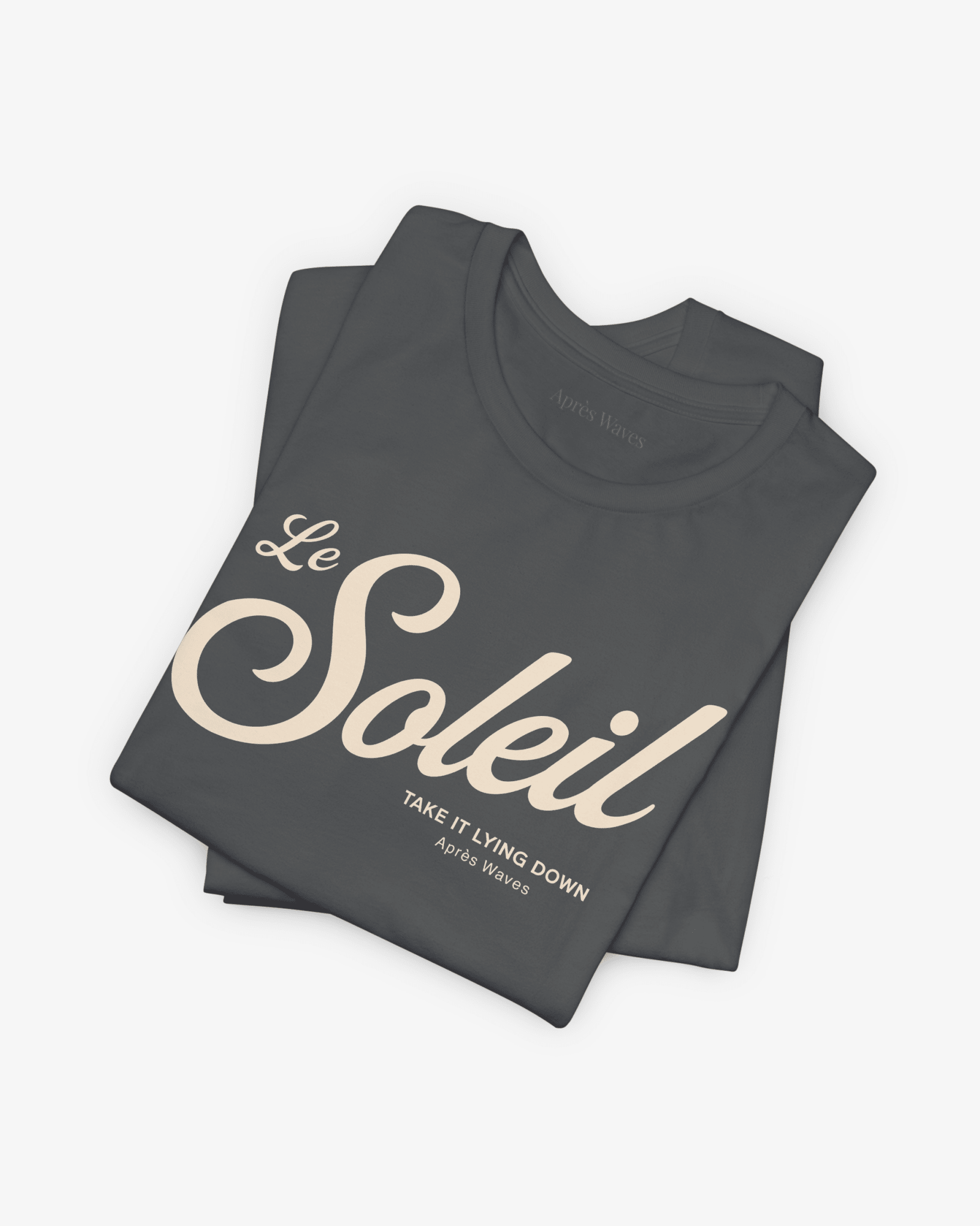 Le Soleil Asphalt folded graphic tee - Après Waves
