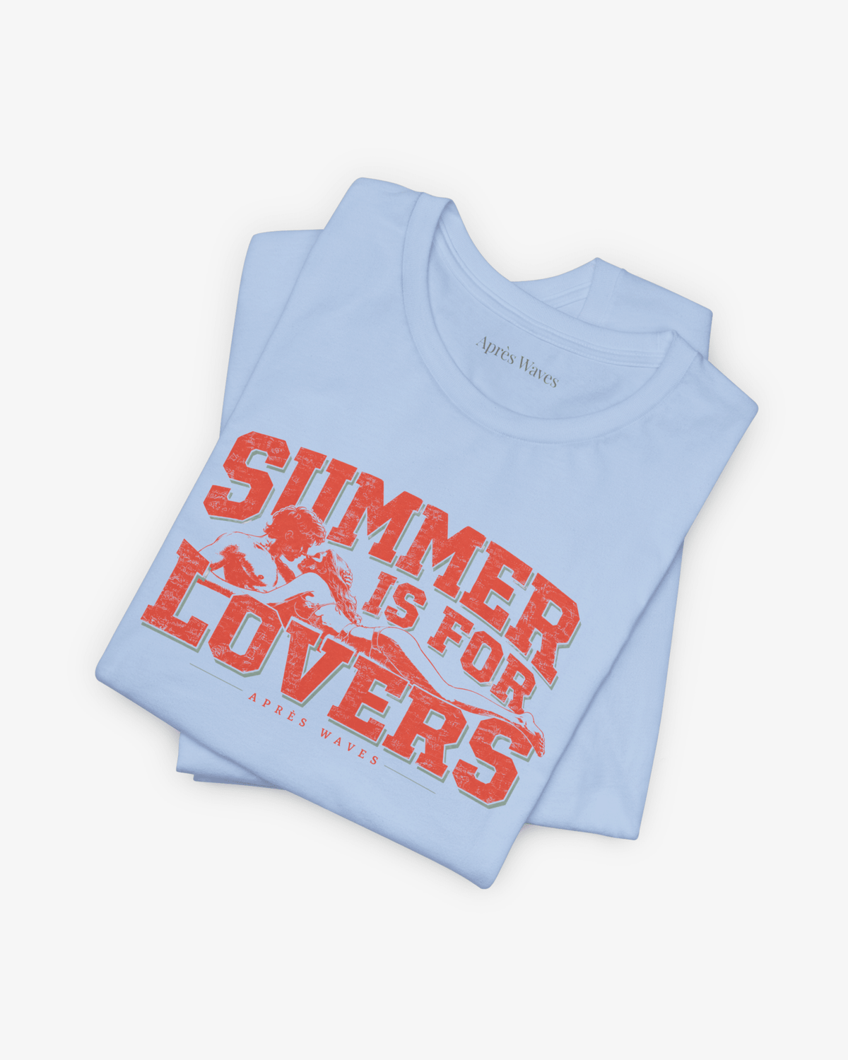 Summer Lovers Baby Blue folded graphic tee - Après Waves