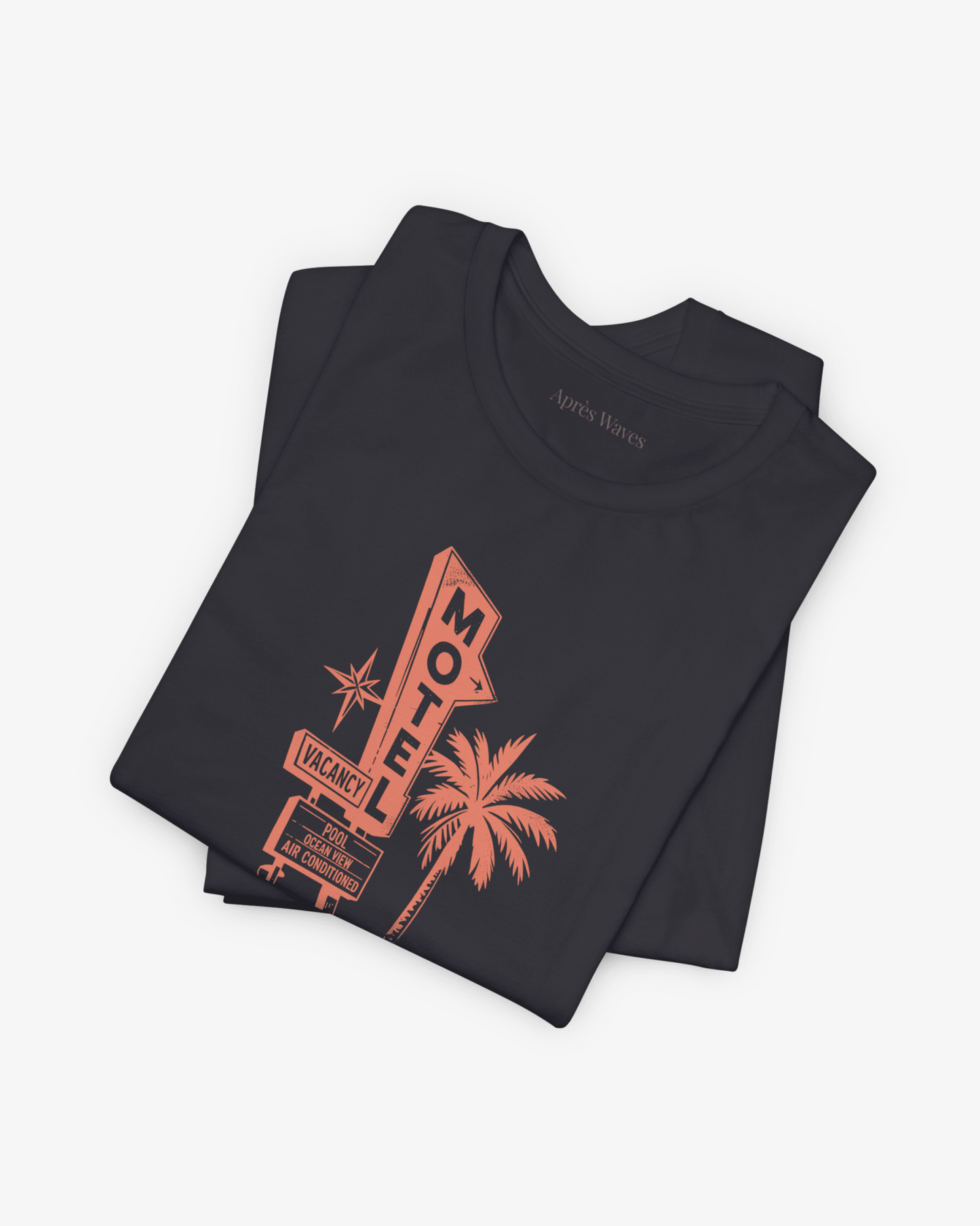 Pacific Nights Dark Grey folded graphic tee - Après Waves