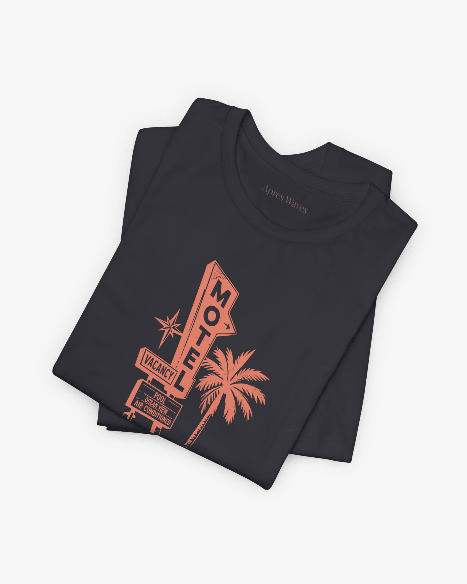 Pacific Nights Dark Grey folded graphic tee - Après Waves