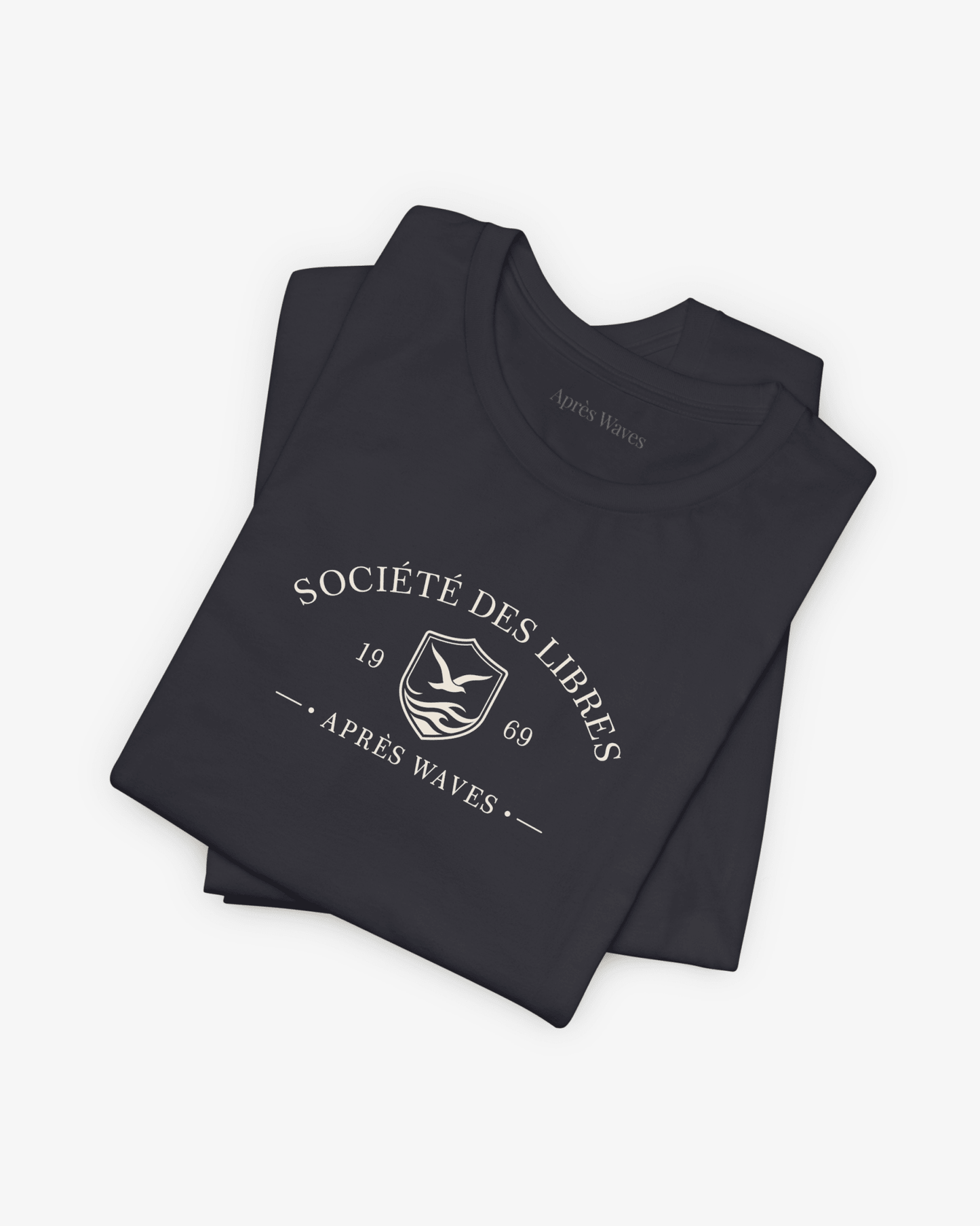 Société des Libres Dark Grey folded graphic tee - Après Waves