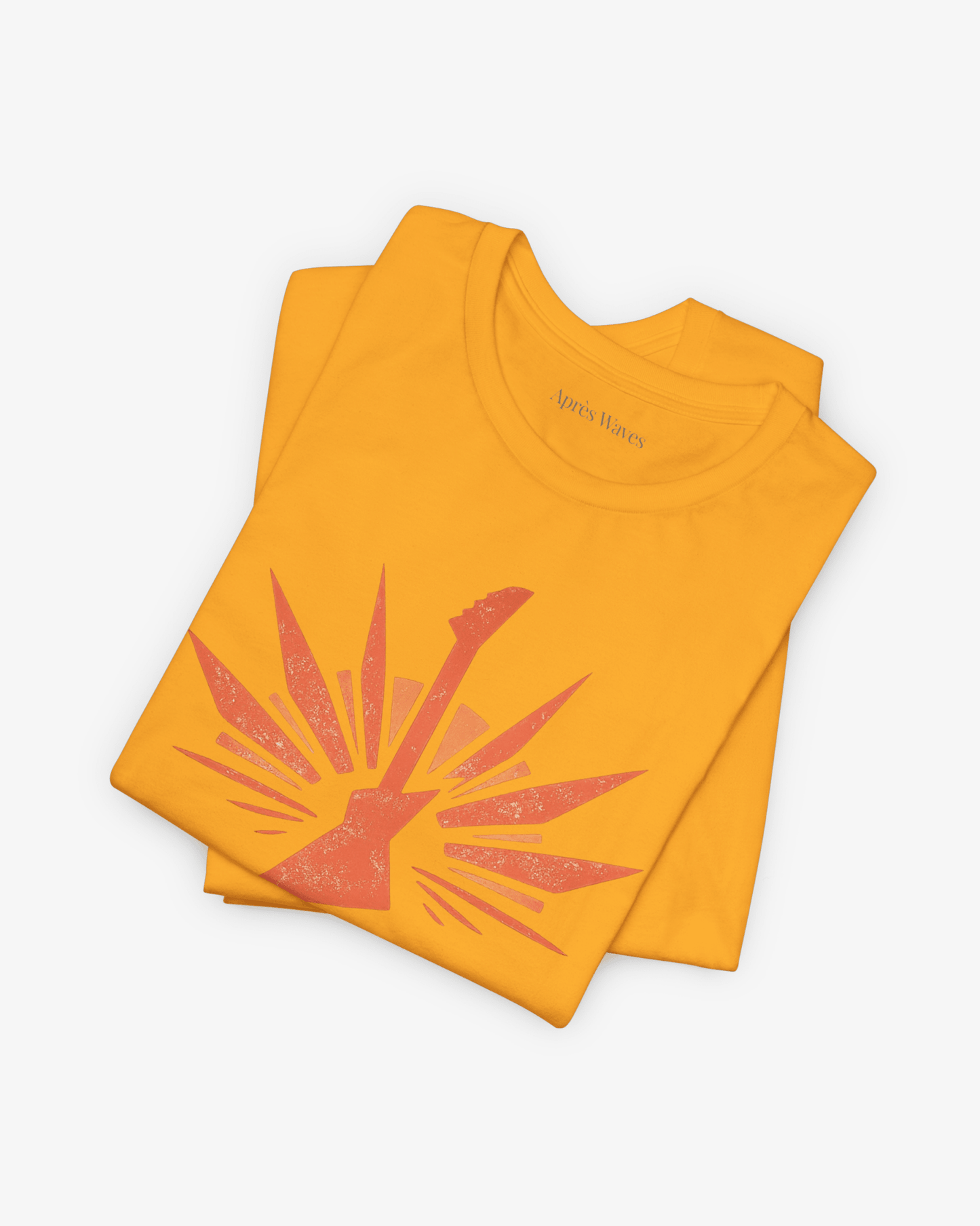 Electric 80s Gold folded graphic tee - Après Waves