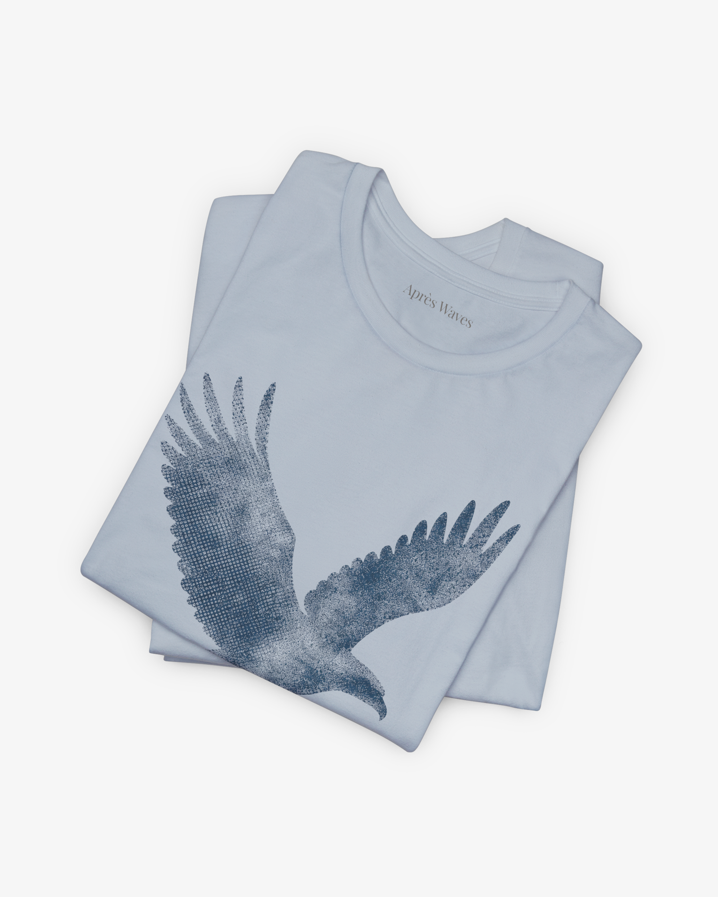 Soaring Light Blue folded graphic tee - Après Waves