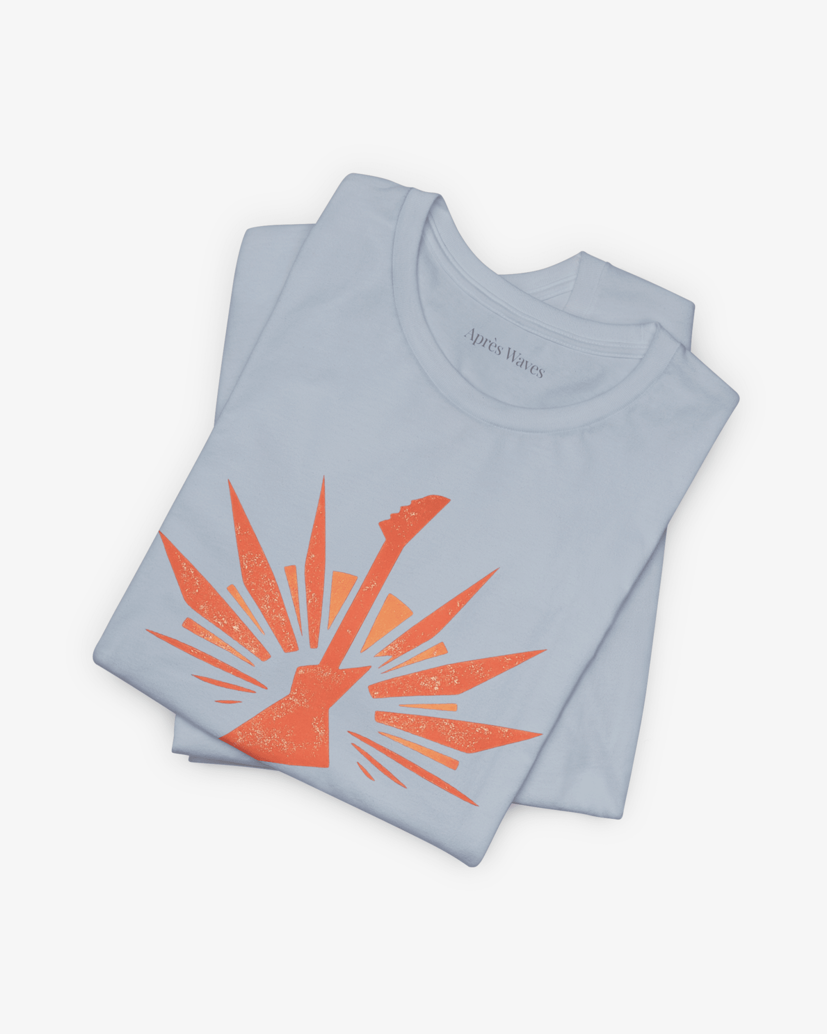 Electric 80s Light Blue folded graphic tee - Après Waves