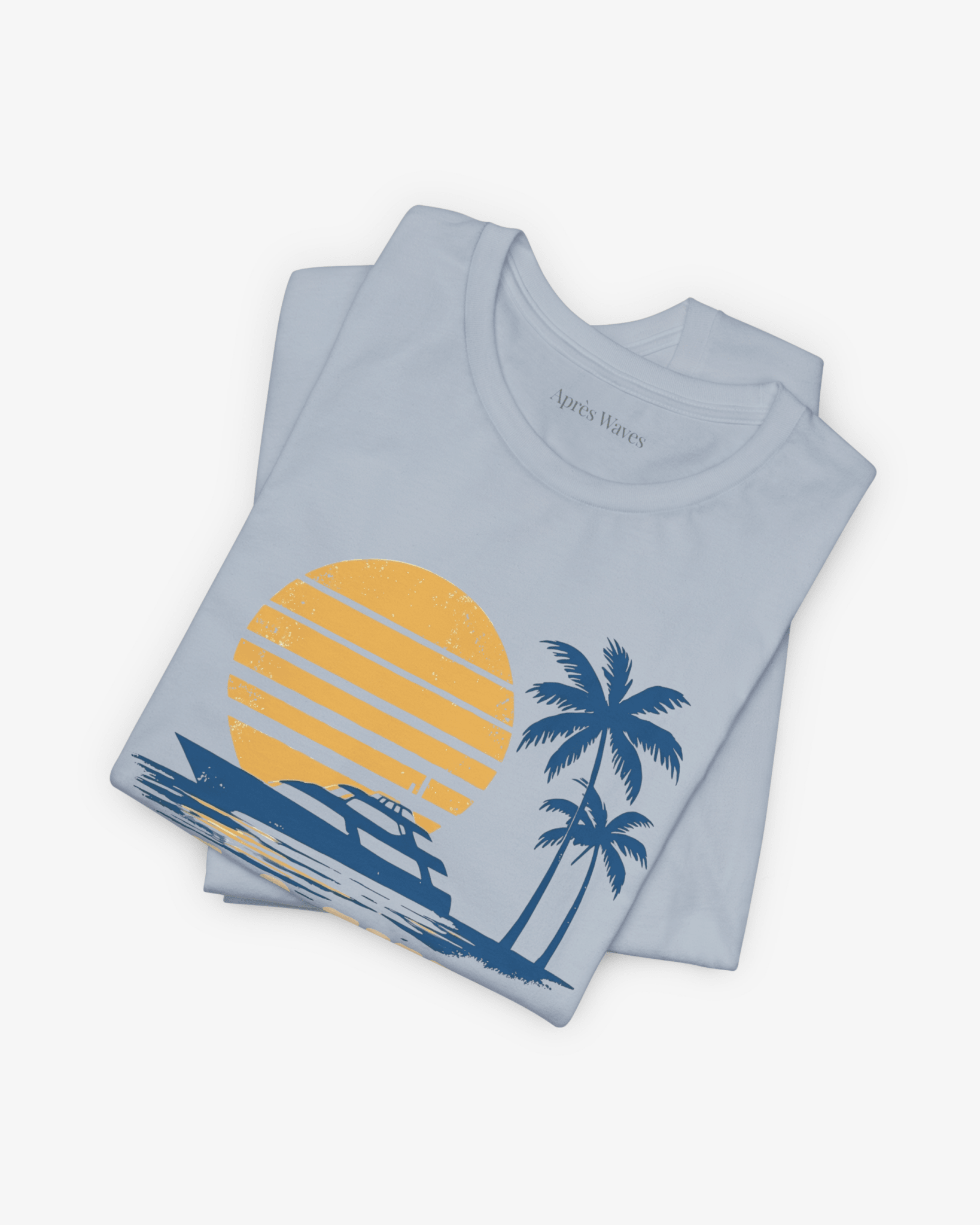 Life in Blue Light Blue folded graphic tee - Après Waves
