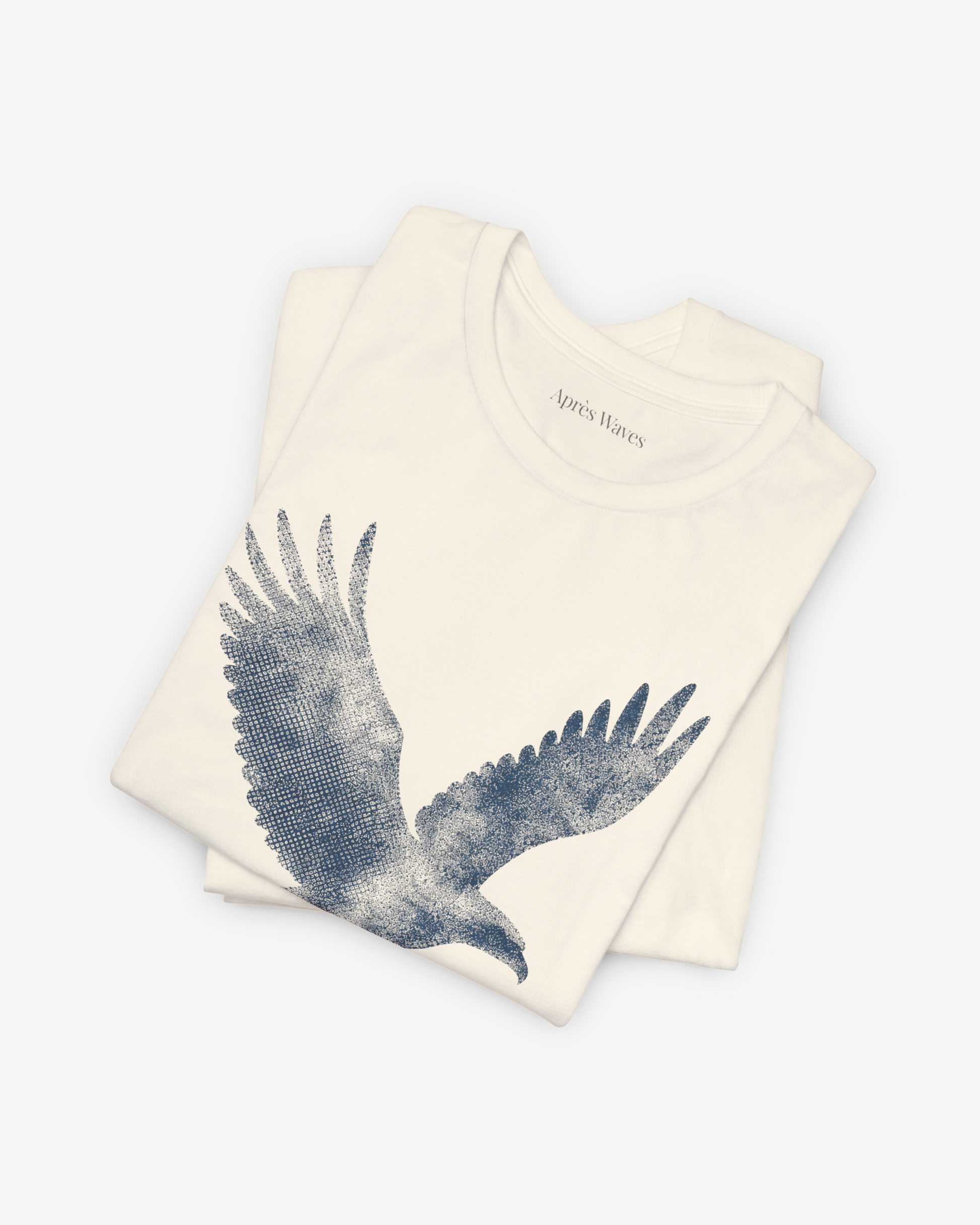 Soaring Ecru folded graphic tee - Après Waves