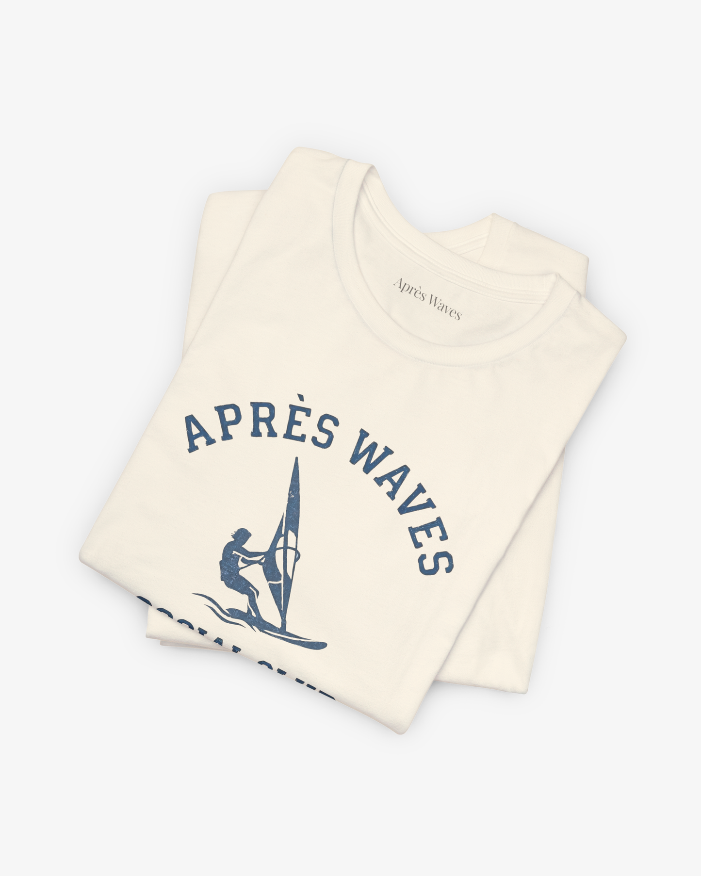 AW Social Club Ecru folded graphic tee - Après Waves