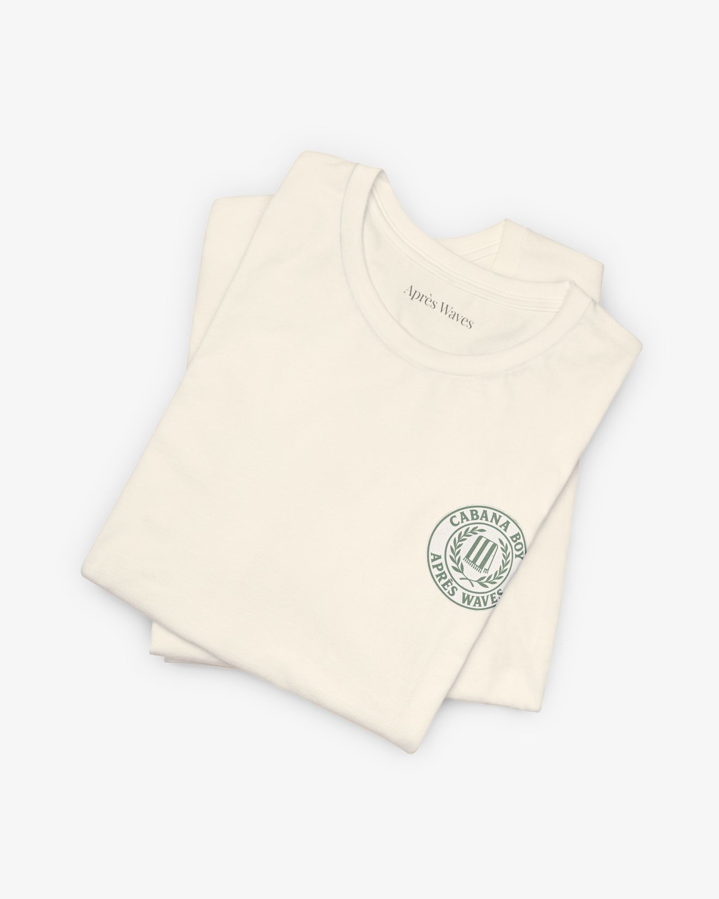 Cabana Boy Ecru folded graphic tee - Après Waves
