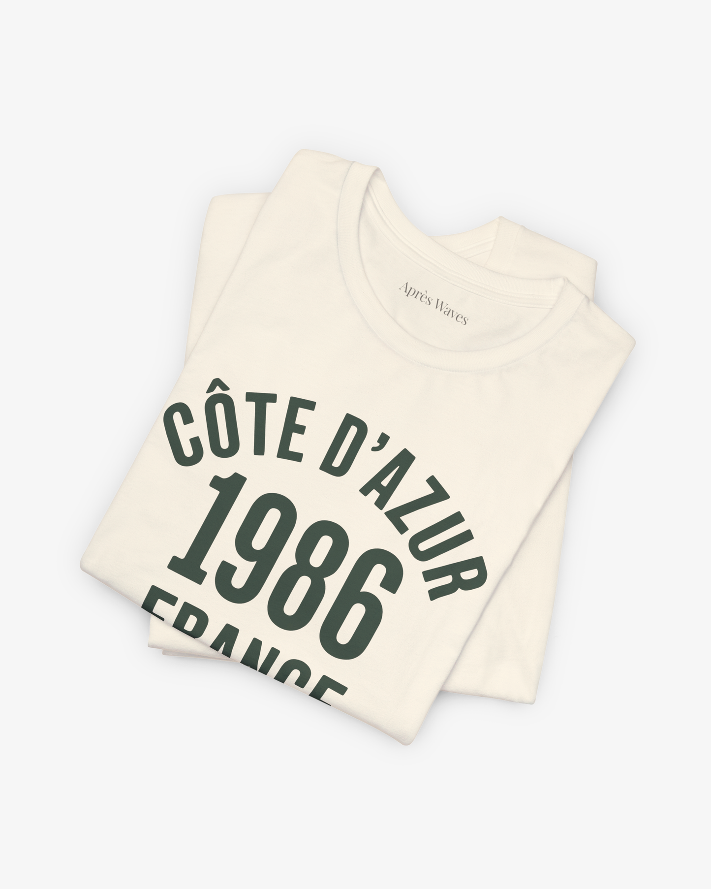 Varsity 1986 Ecru folded graphic tee - Après Waves