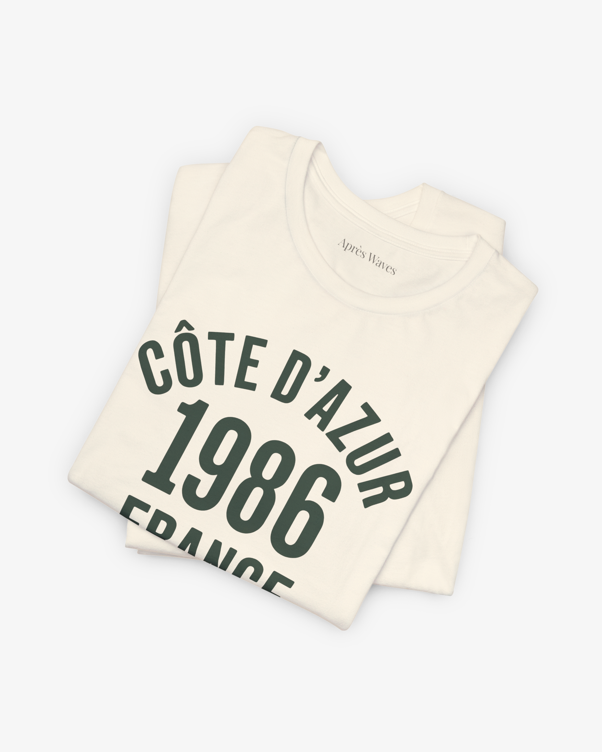 Varsity 1986 Ecru folded graphic tee - Après Waves