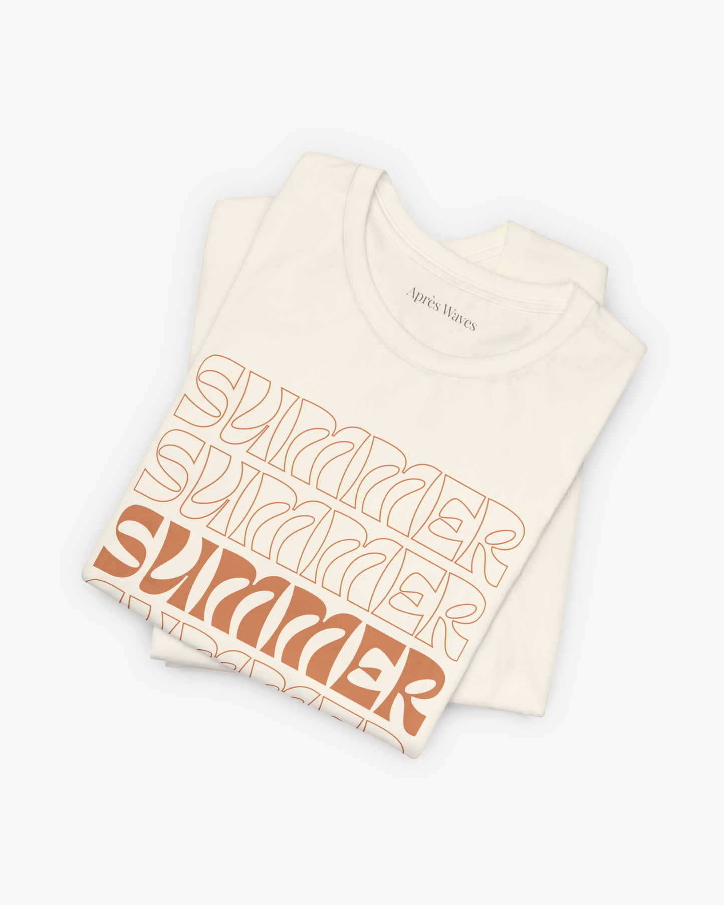 Summer of Plenty Ecru folded graphic tee - Après Waves