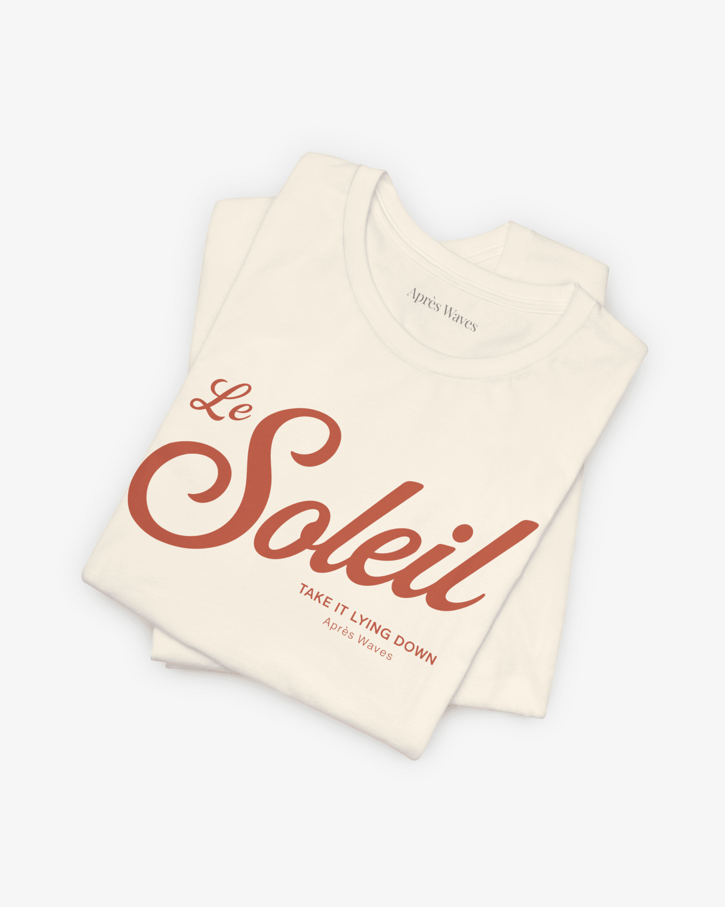Le Soleil Ecru folded graphic tee - Après Waves