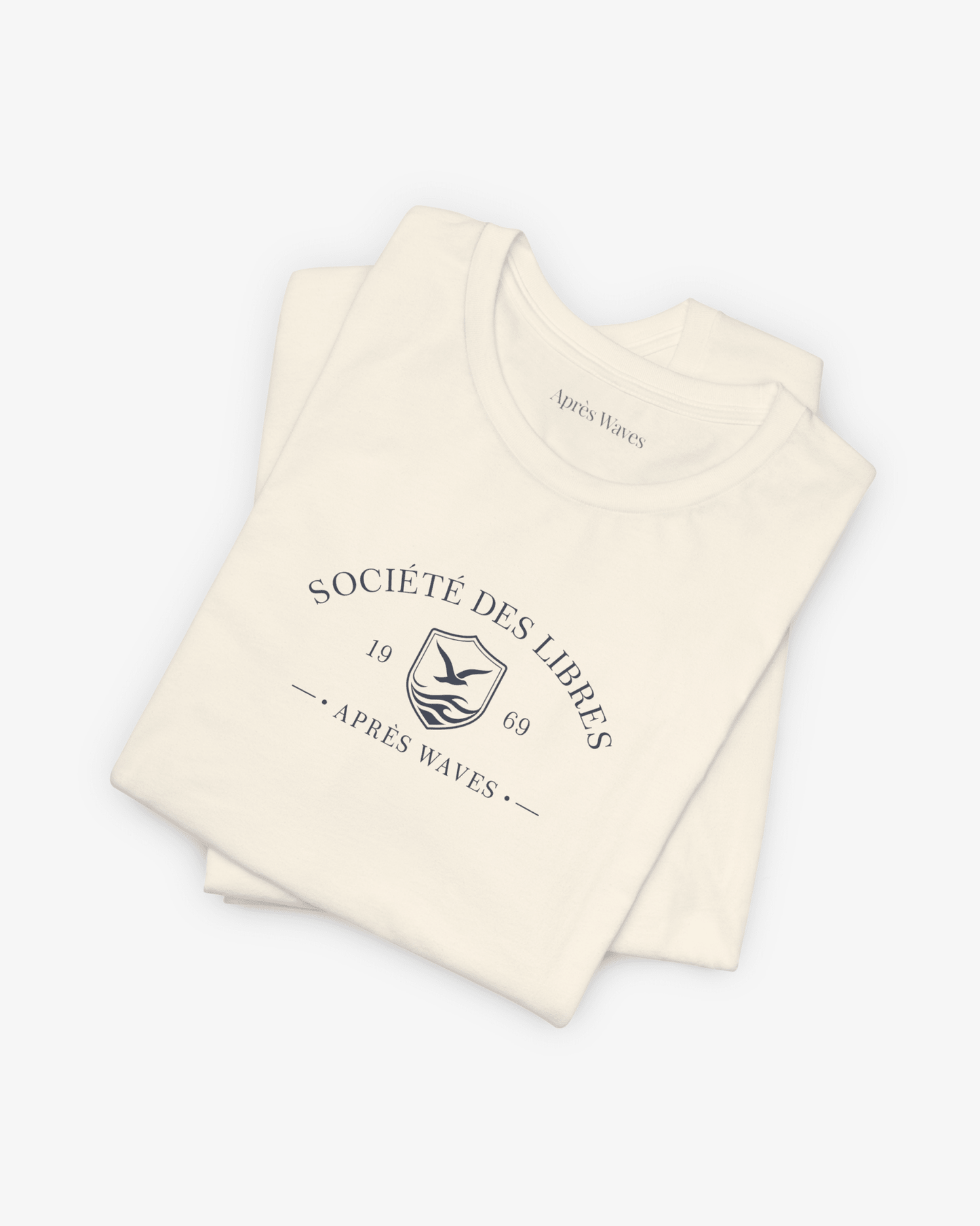 Société des Libres Ecru folded graphic tee - Après Waves