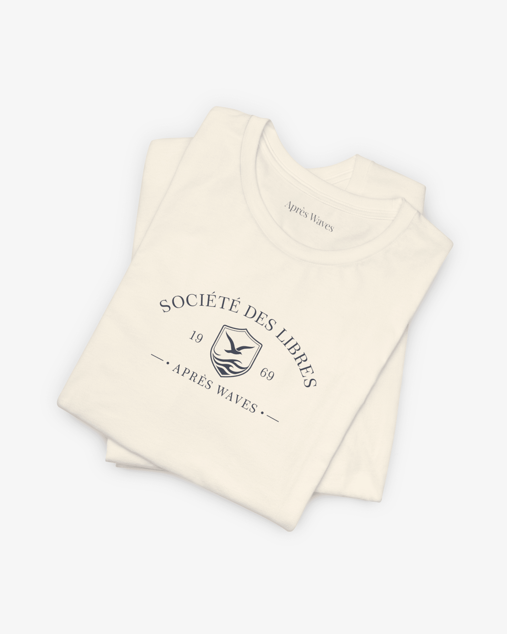Société des Libres Ecru folded graphic tee - Après Waves