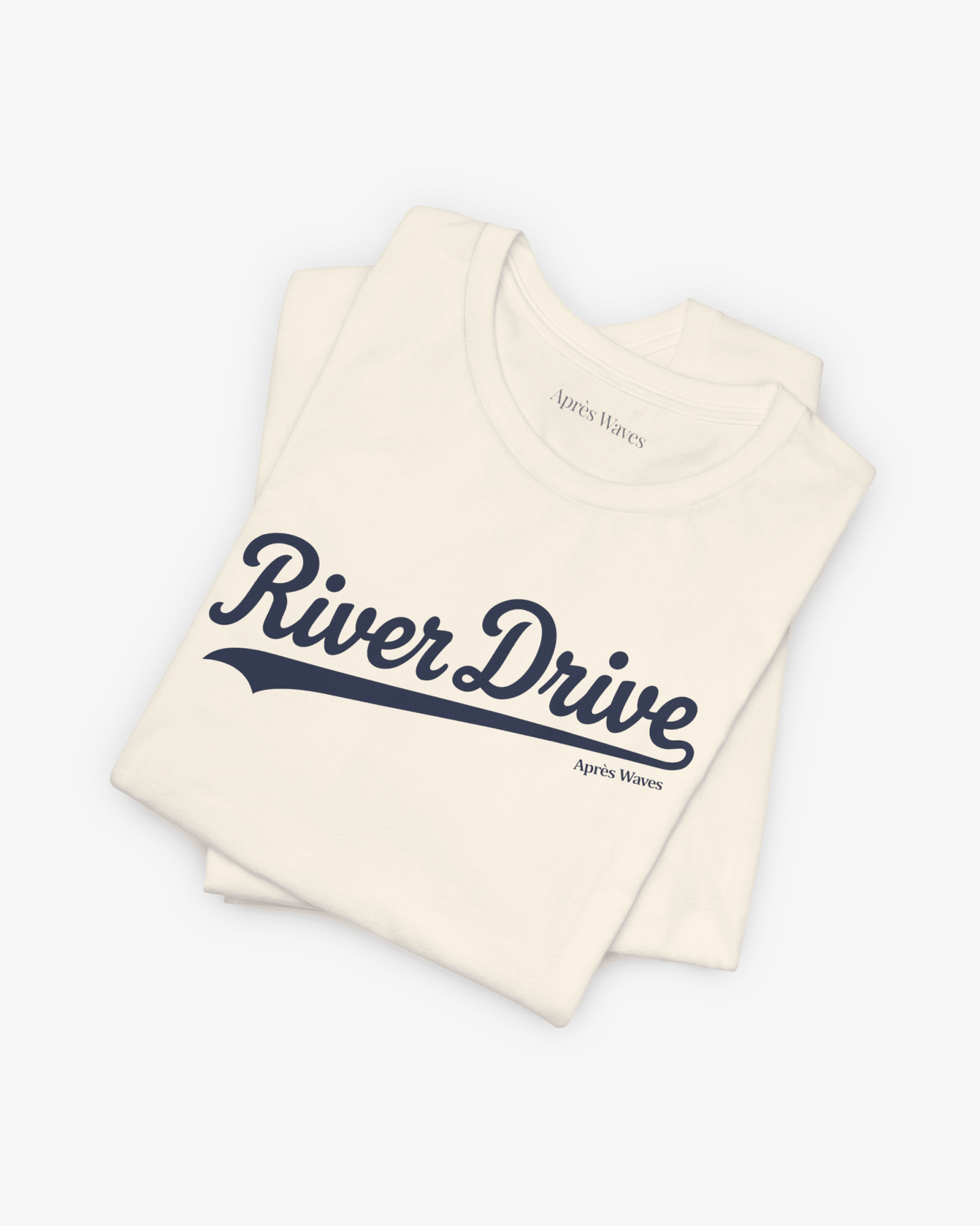 River Drive Ecru folded graphic tee - Après Waves