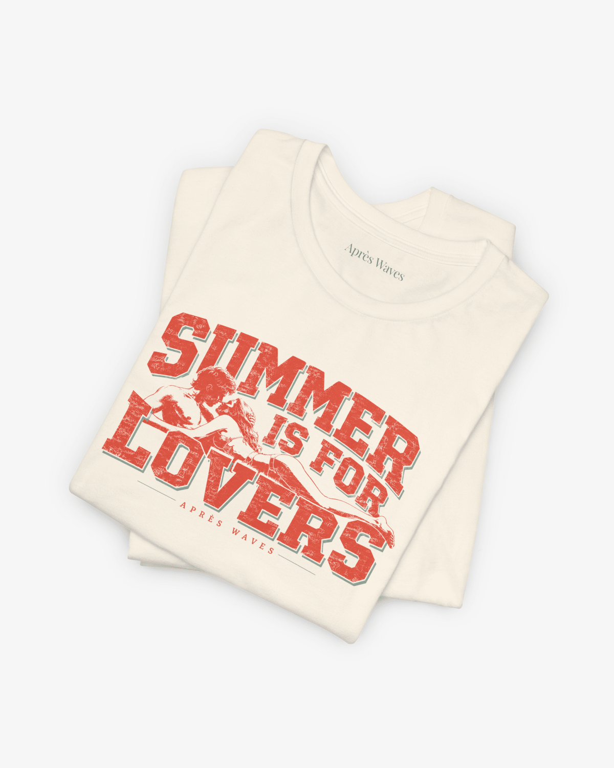 Summer Lovers Ecru folded graphic tee - Après Waves