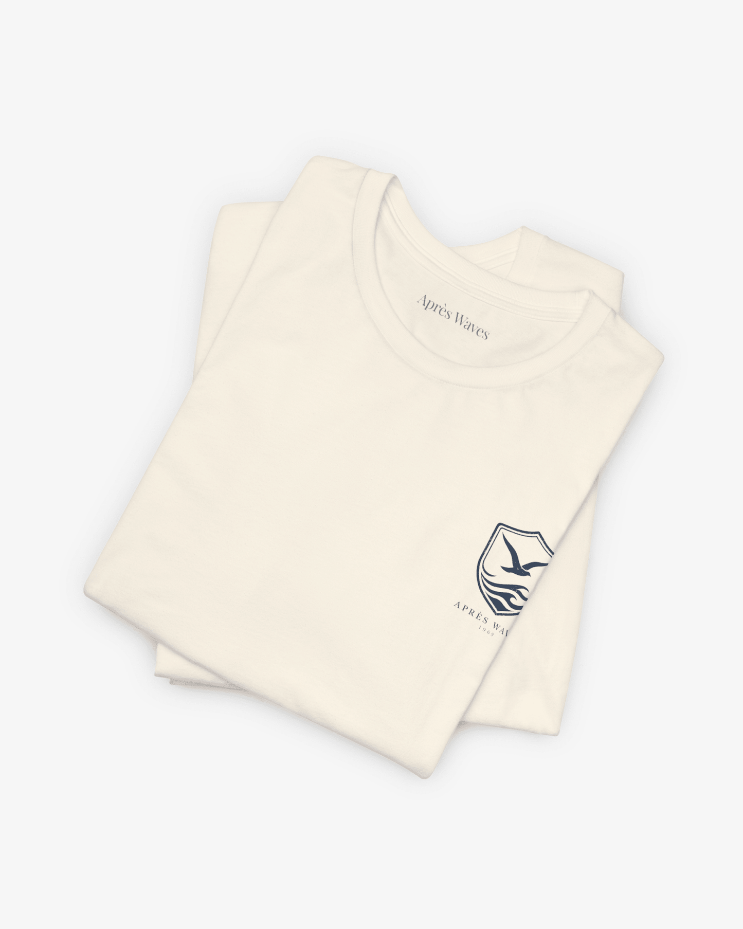 Après Crest Ecru folded graphic tee - Après Waves