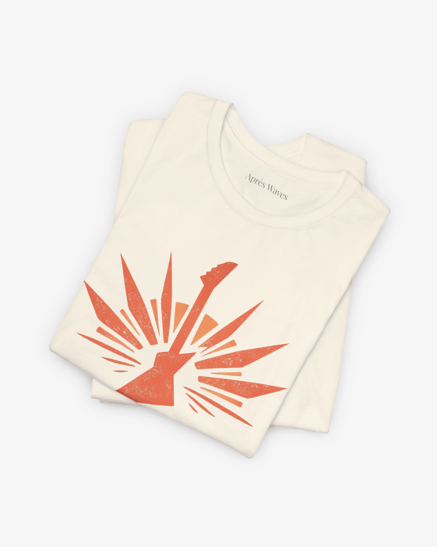 Electric 80s Ecru folded graphic tee - Après Waves