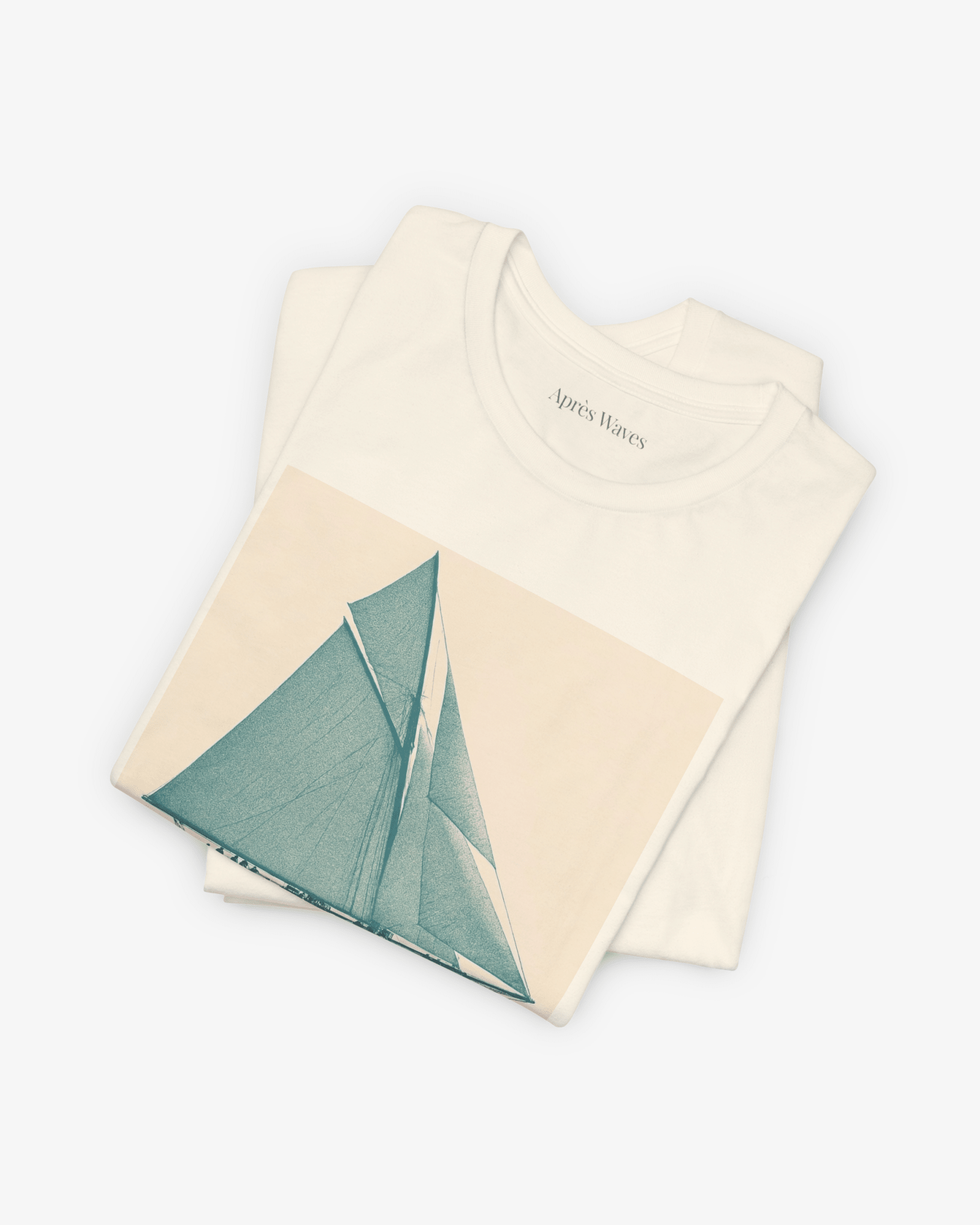 Old School Ecru folded graphic tee - Après Waves