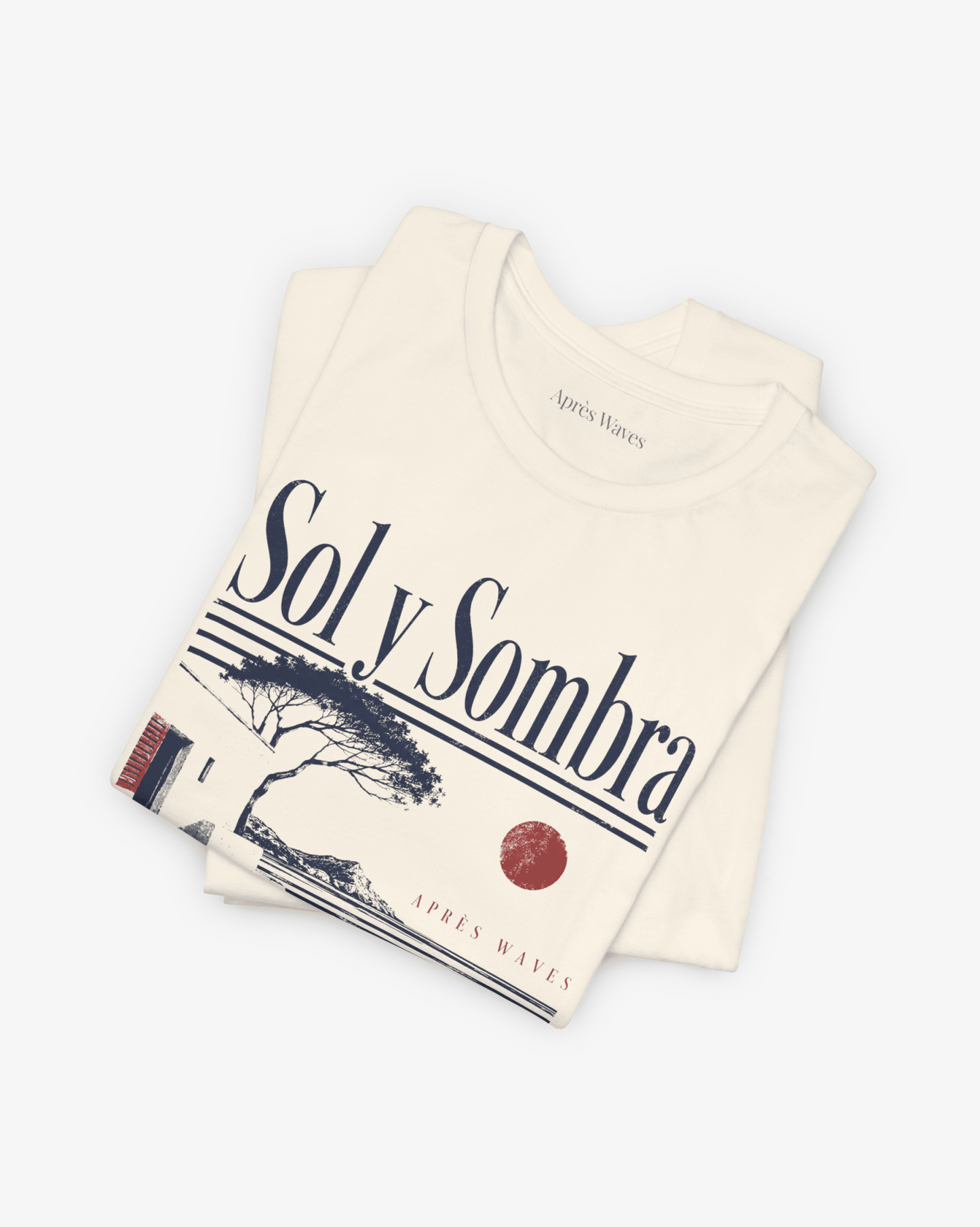 Sun and Shade Ecru folded graphic tee - Après Waves
