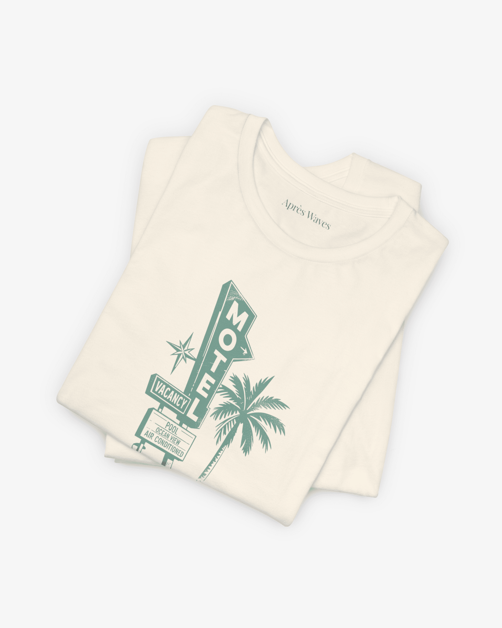 Pacific Nights Ecru folded graphic tee - Après Waves