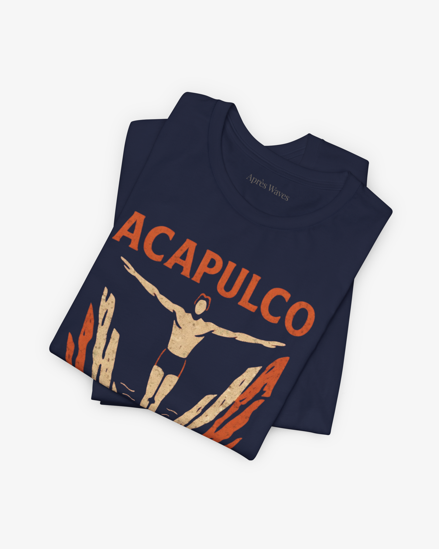 Swanning Around Navy folded graphic tee - Après Waves