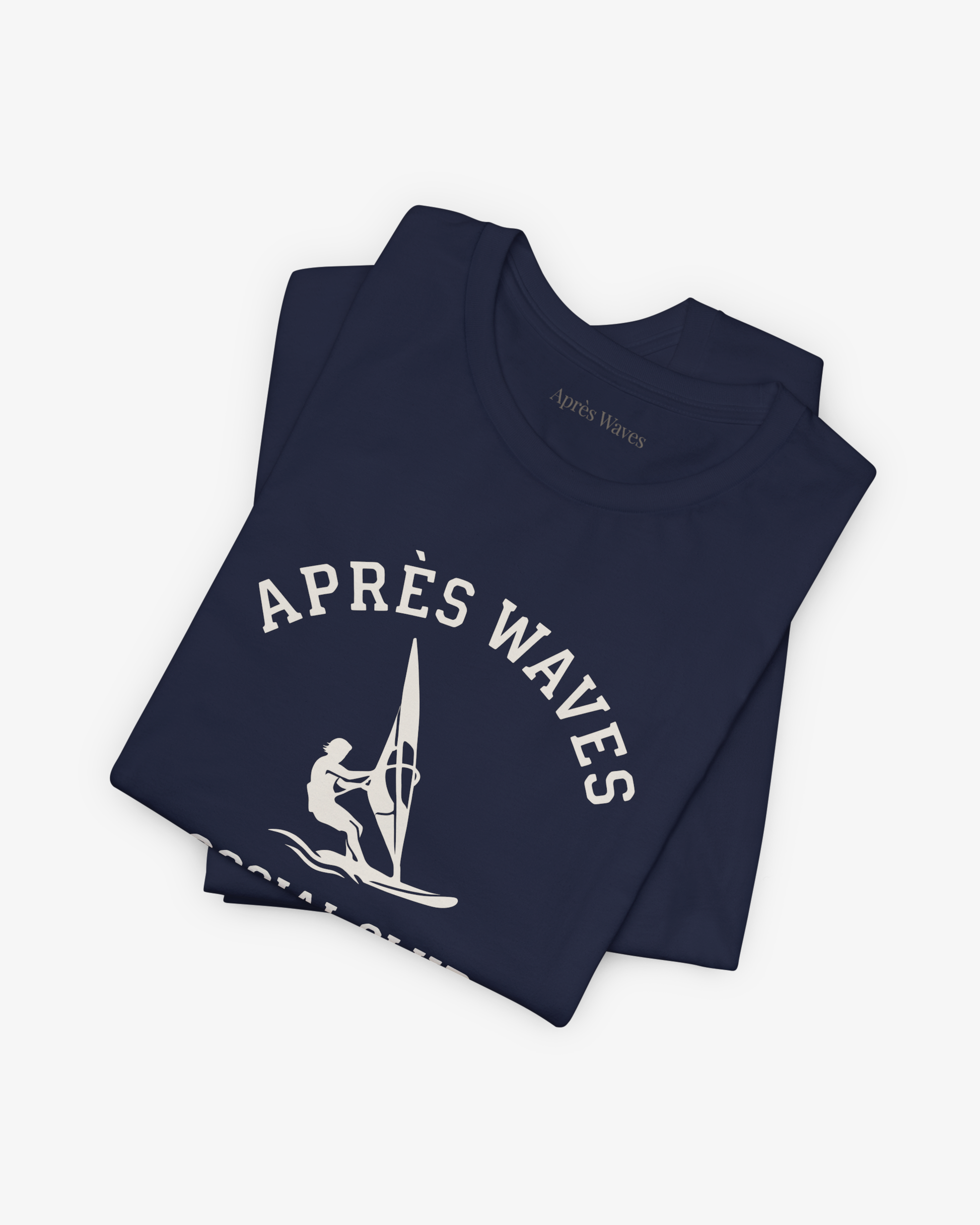 AW Social Club Navy folded graphic tee - Après Waves