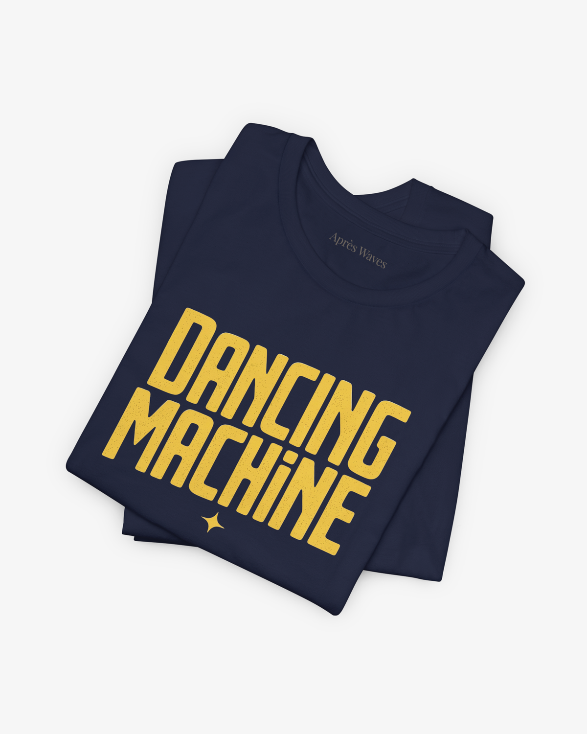 Dancing Machine Navy folded graphic tee - Après Waves