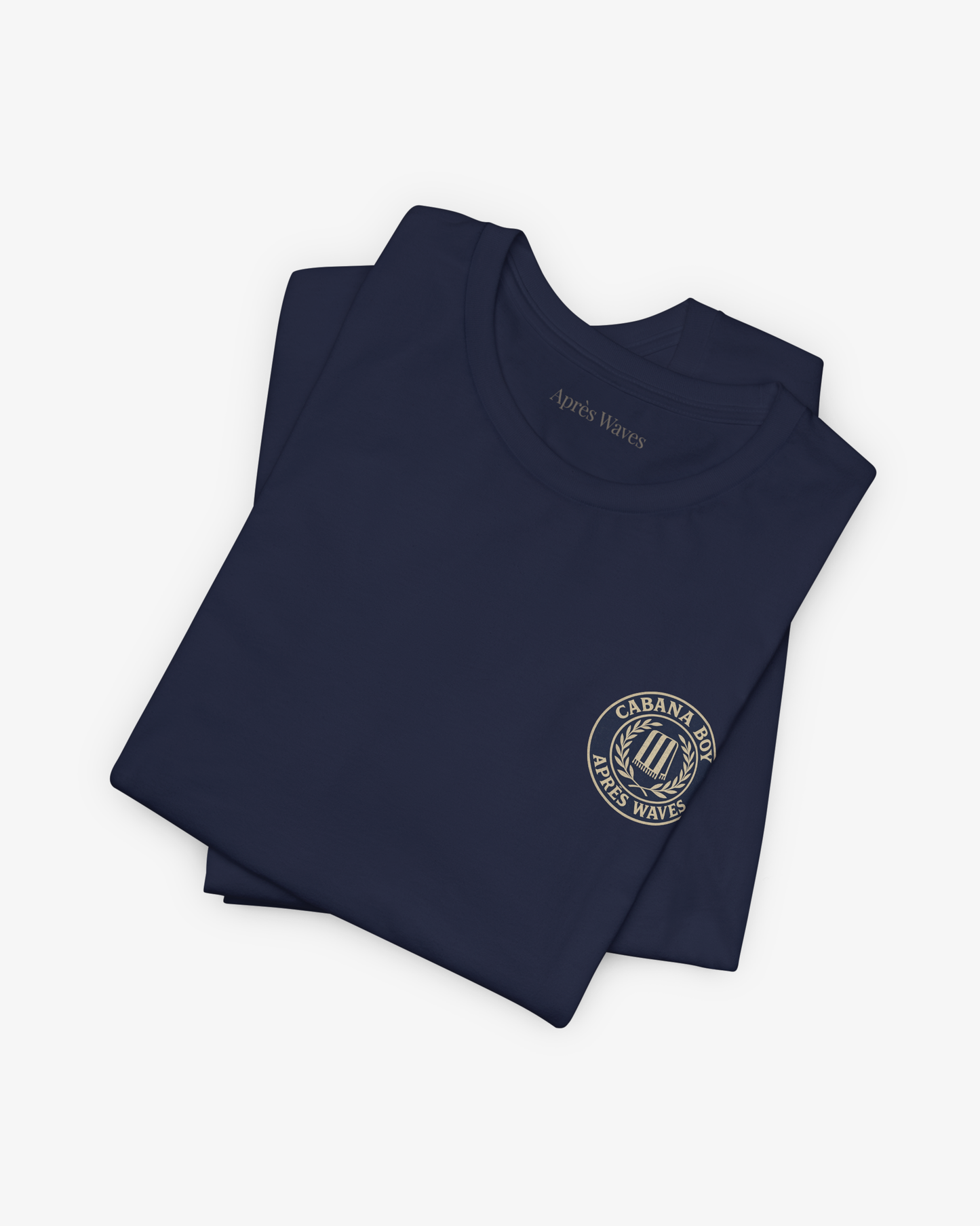 Cabana Boy Navy folded graphic tee - Après Waves