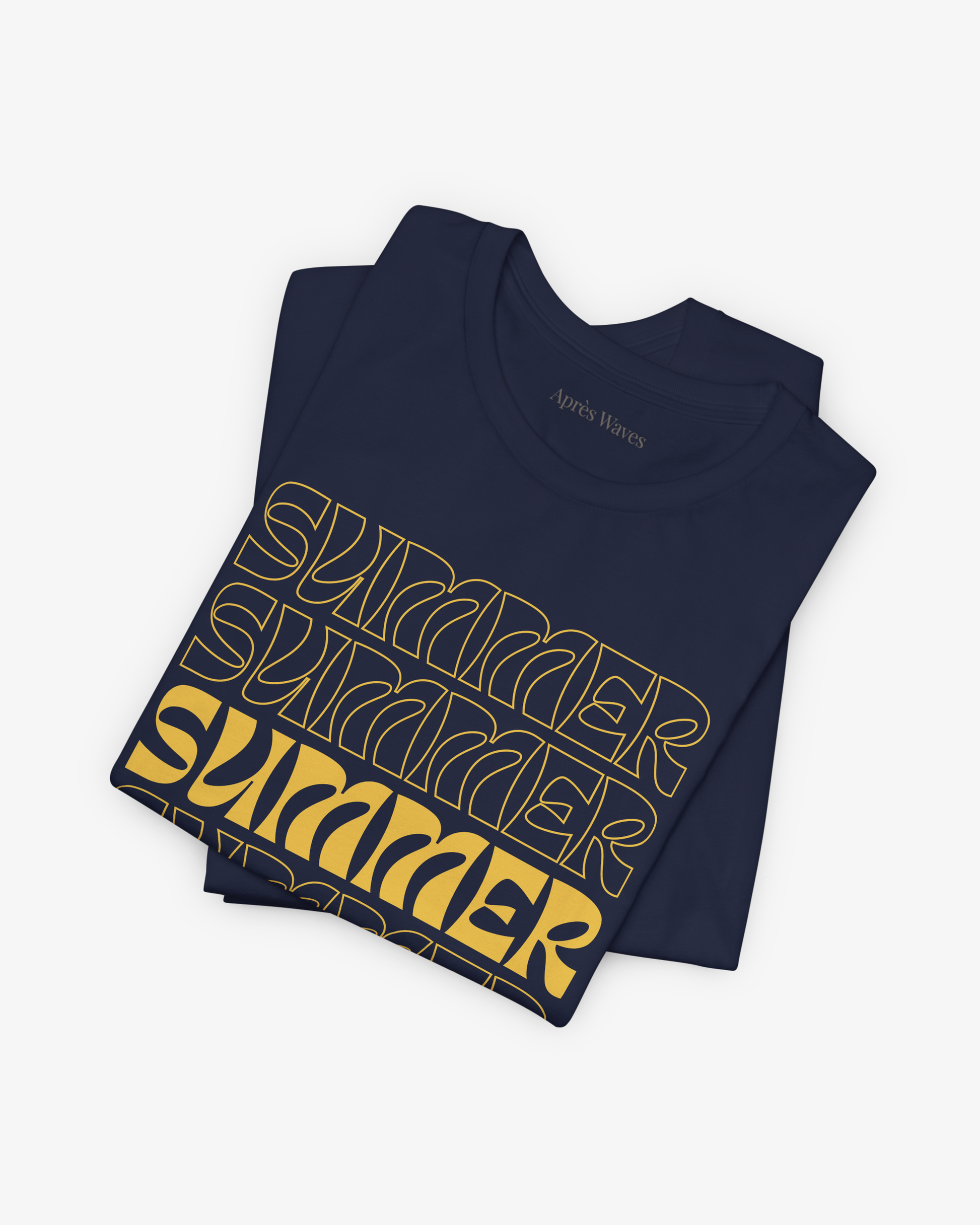 Summer of Plenty Navy folded graphic tee - Après Waves