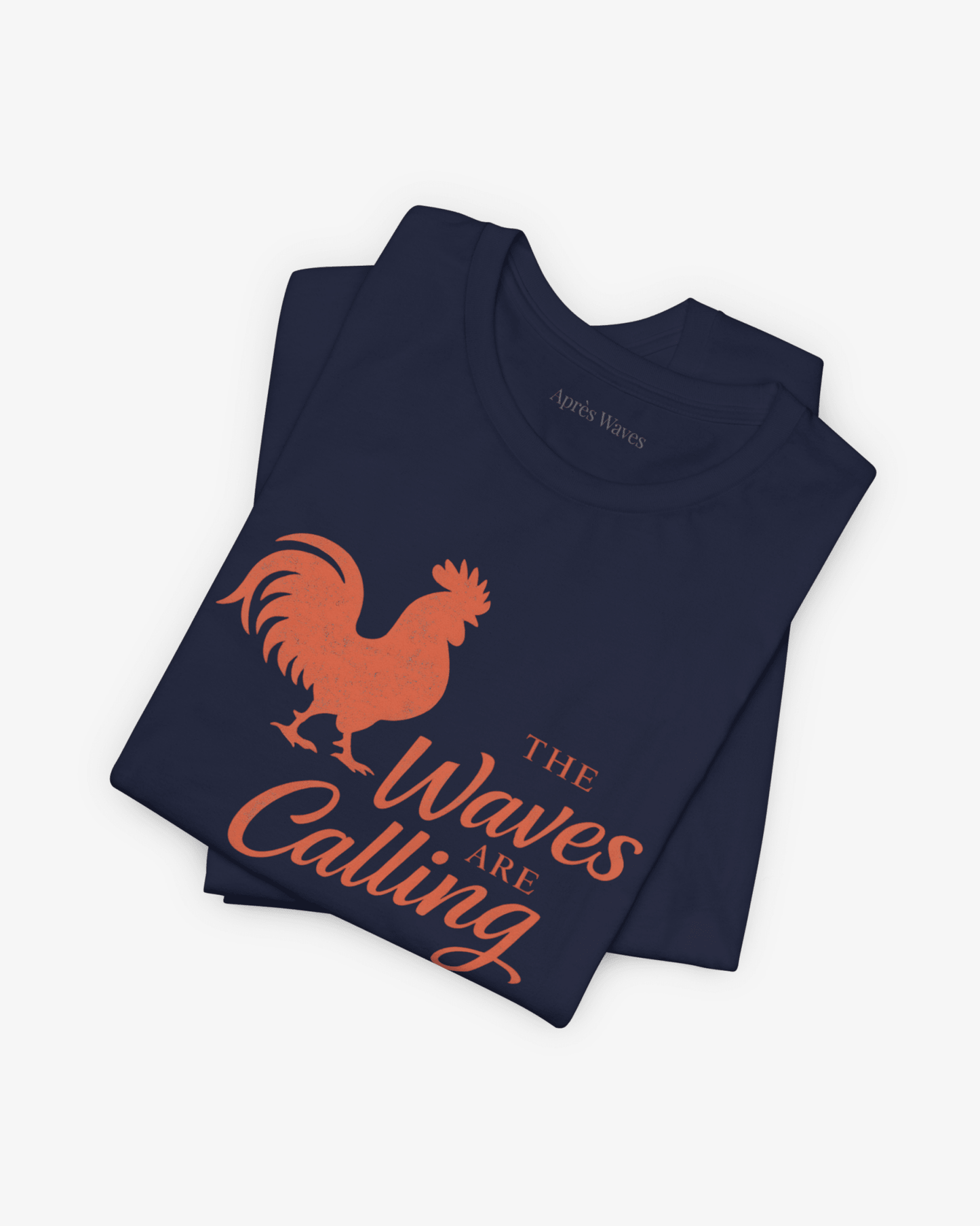 Waves are Calling Navy folded graphic tee - Après Waves