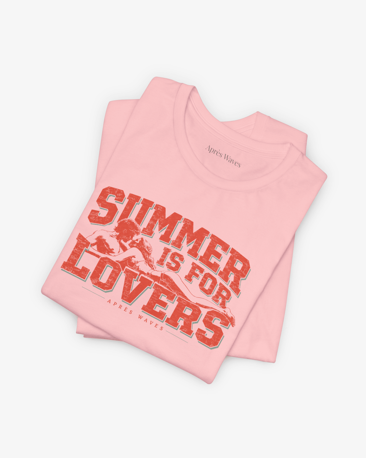 Summer Lovers Pink folded graphic tee - Après Waves