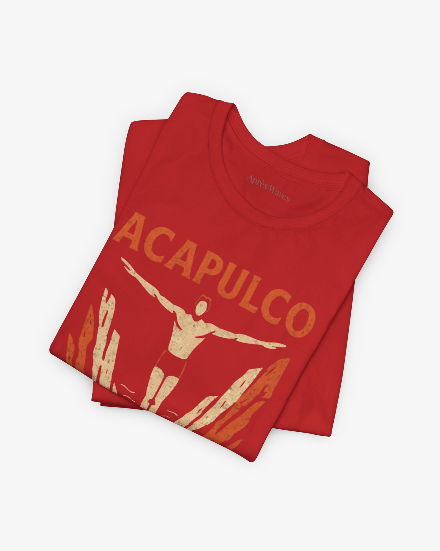 Swanning Around Red folded graphic tee - Après Waves