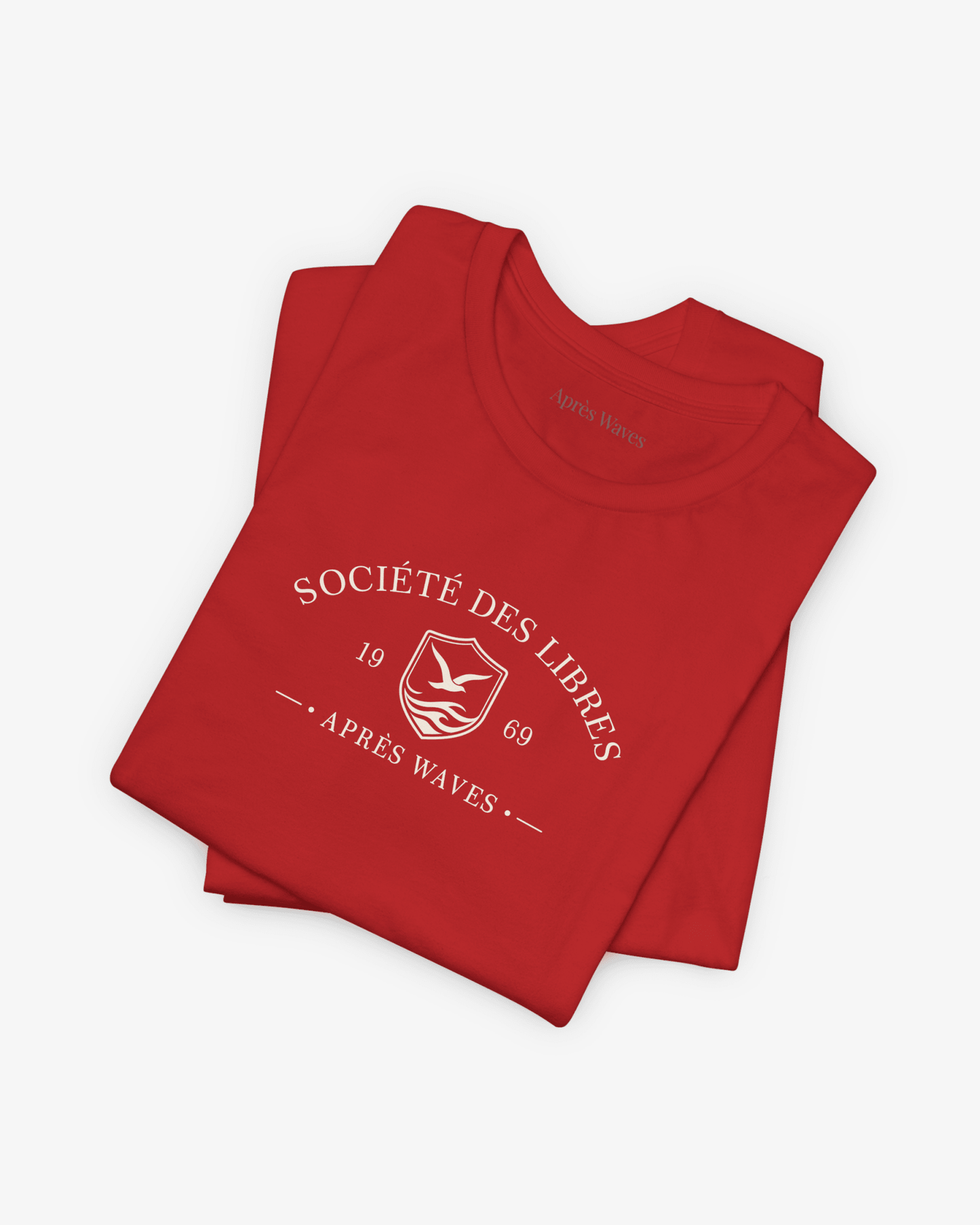 Société des Libres Red folded graphic tee - Après Waves