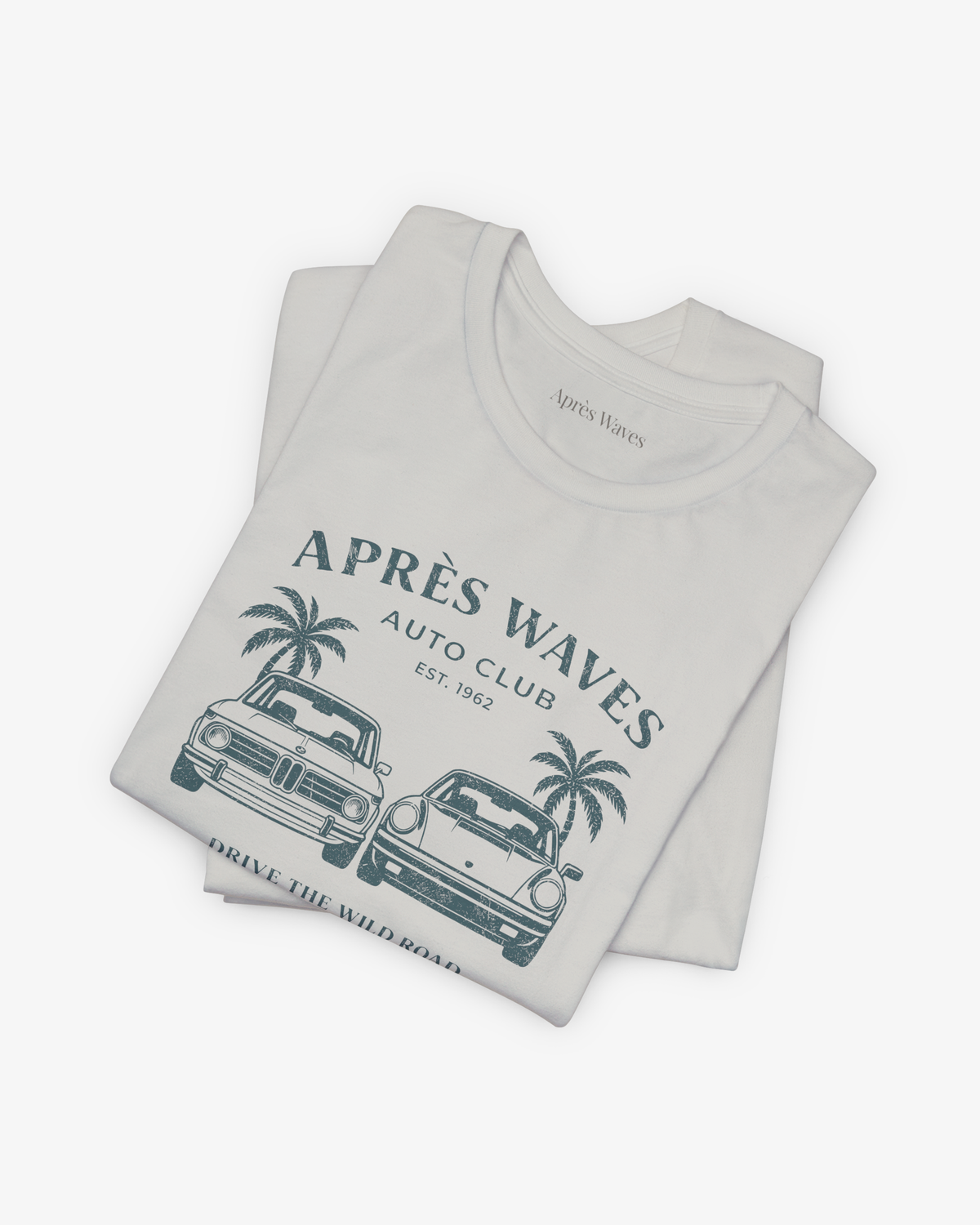 Real Leather Silver folded graphic tee - Après Waves